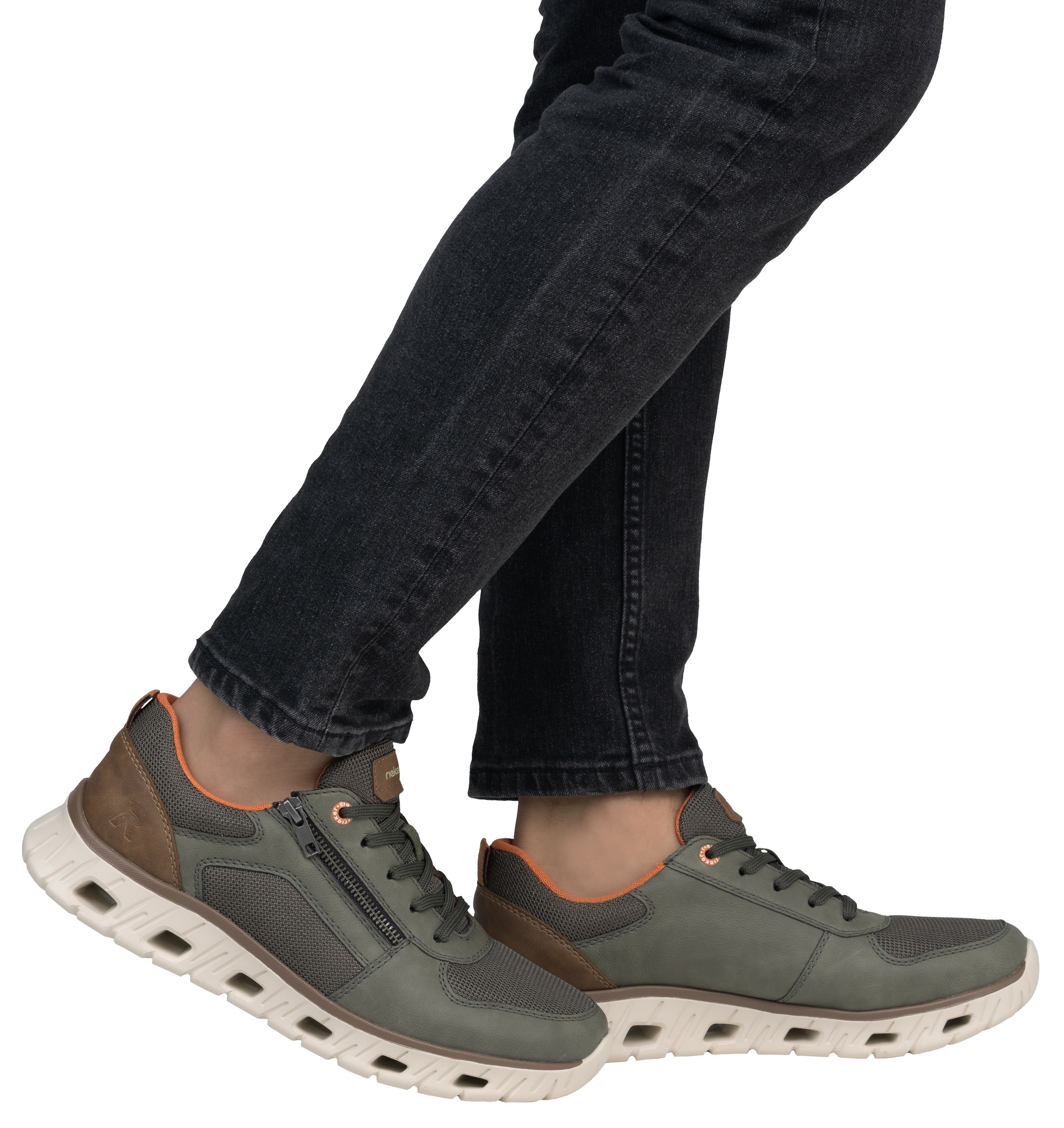 RIEKER Sport Sneaker  , Schnürschuh, Freizeitschuh, Halbschuh mit Reißverschluss