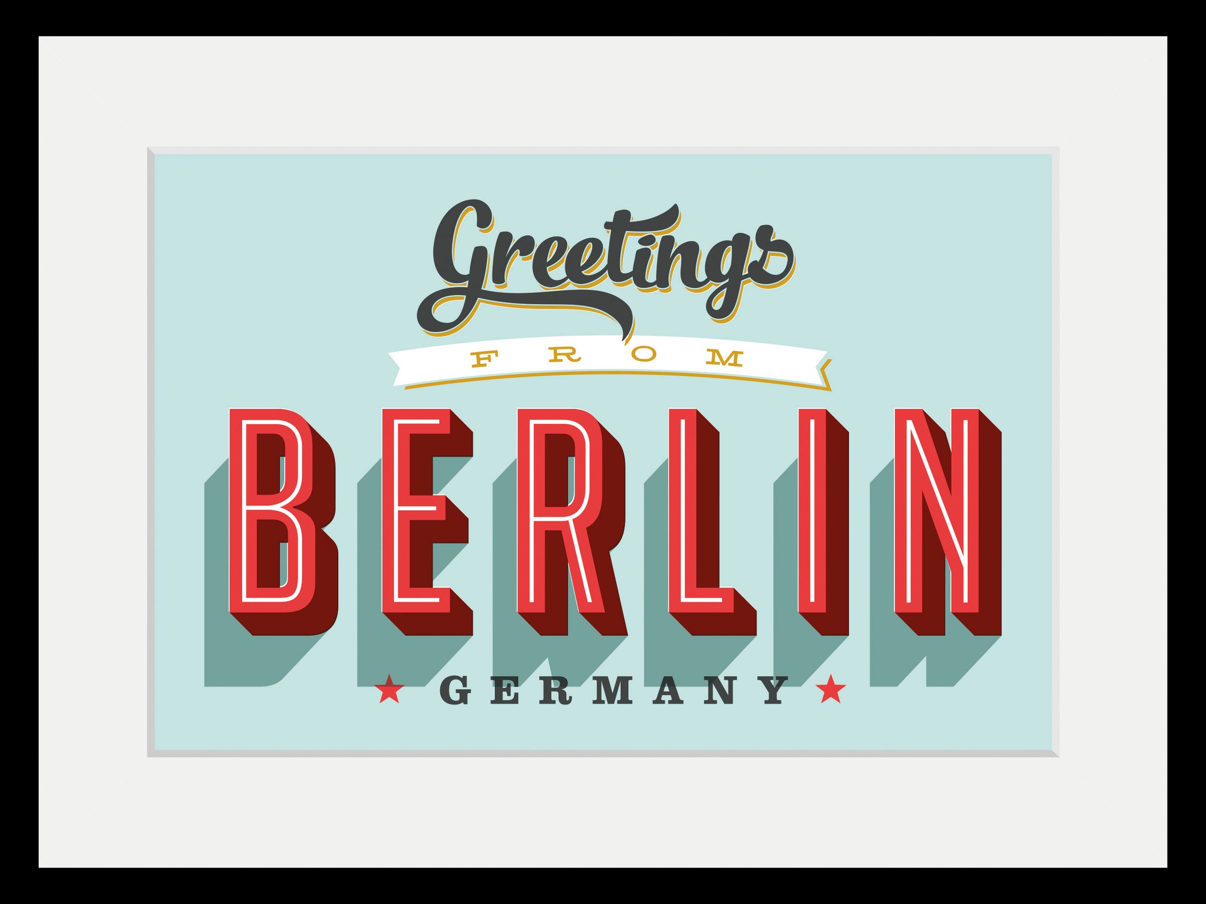 queence Bild »Greetings from Berlin«, Städte-Schriftzug-Deutschland-Stadt-B günstig online kaufen