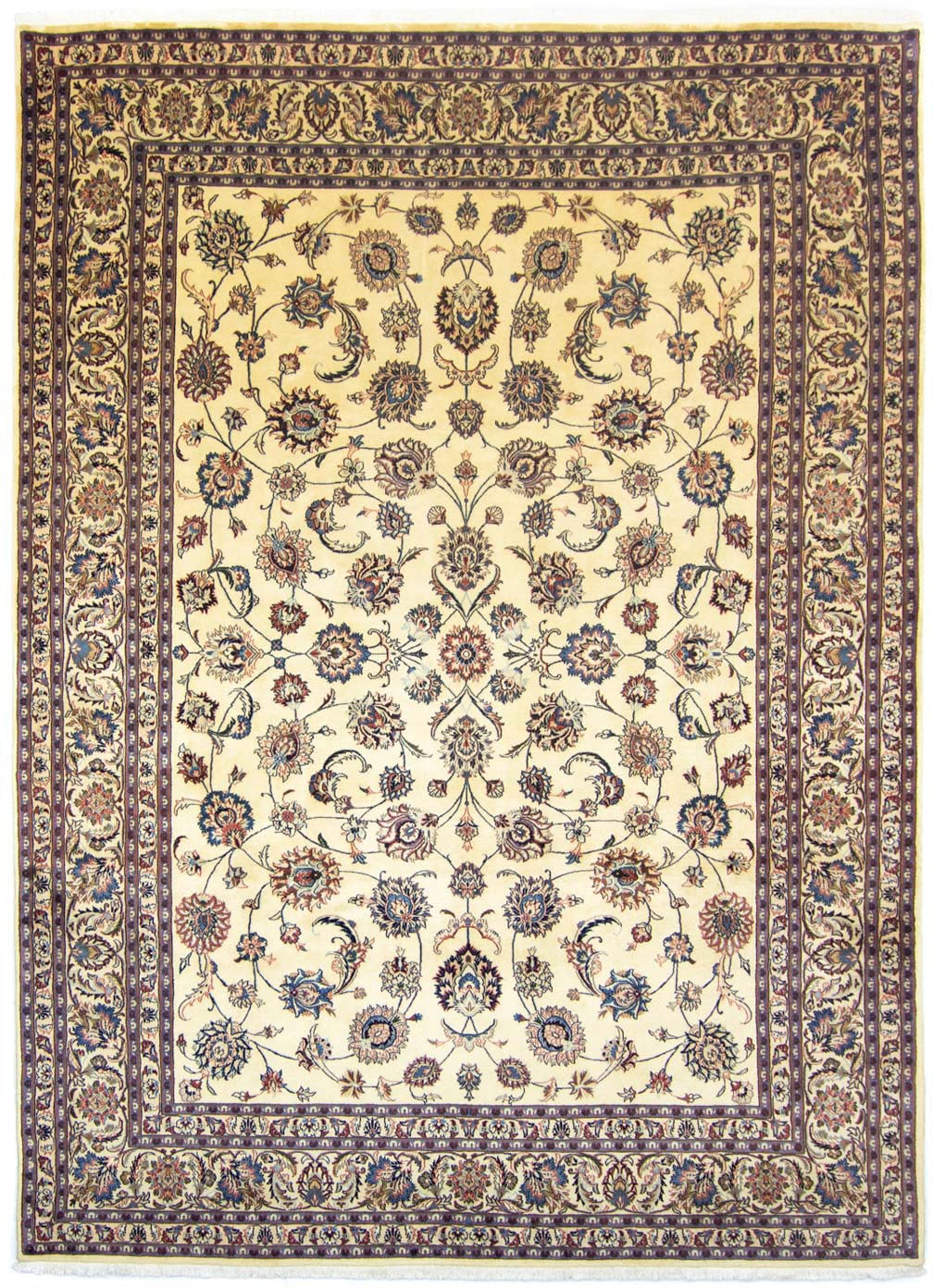 morgenland Wollteppich »Maschad Durchgemustert Beige chiaro 343 x 244 cm«, günstig online kaufen