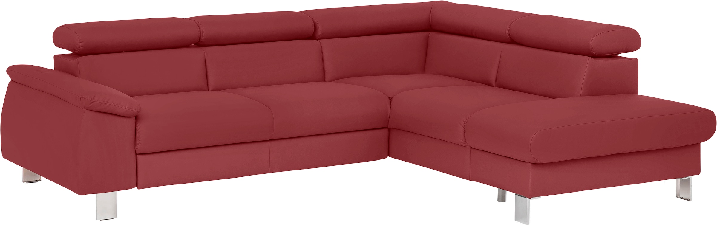 COTTA Ecksofa »Komaris L-Form«, inklusive Kopf- bzw. Rückenverstellung, wah günstig online kaufen
