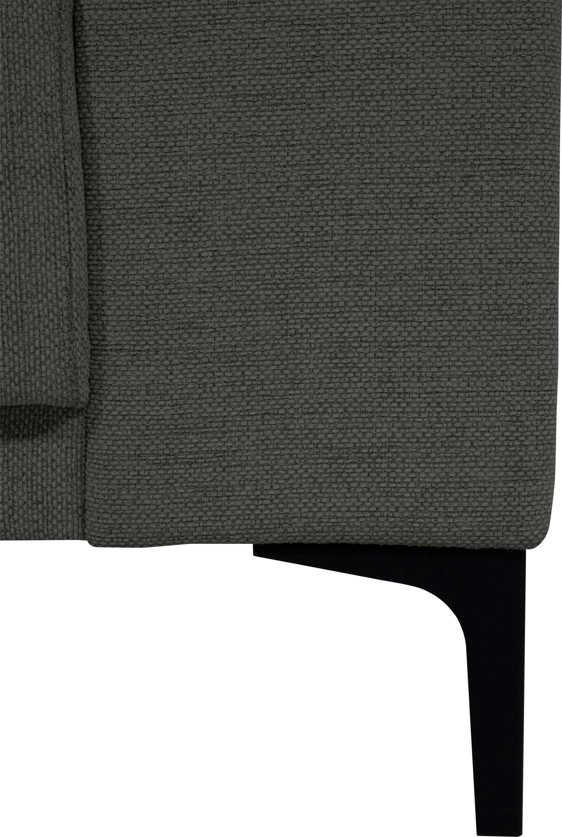 Places of Style 2-Sitzer »Xander«, Breite 164 cm, Webstoff, Soft-Touch Chenille, schwarze Metallfüßen