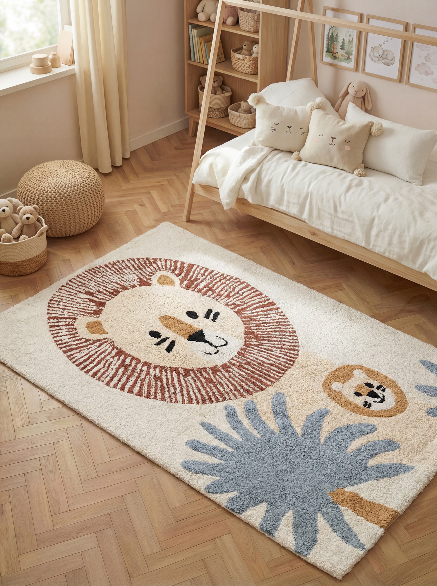 HANSE Home Kinderteppich »Leander« rechteckig 10 mm Höhe Waschbar, Handgemacht, Baumwolle, Rutschfest Spielteppich Kinderzimmer