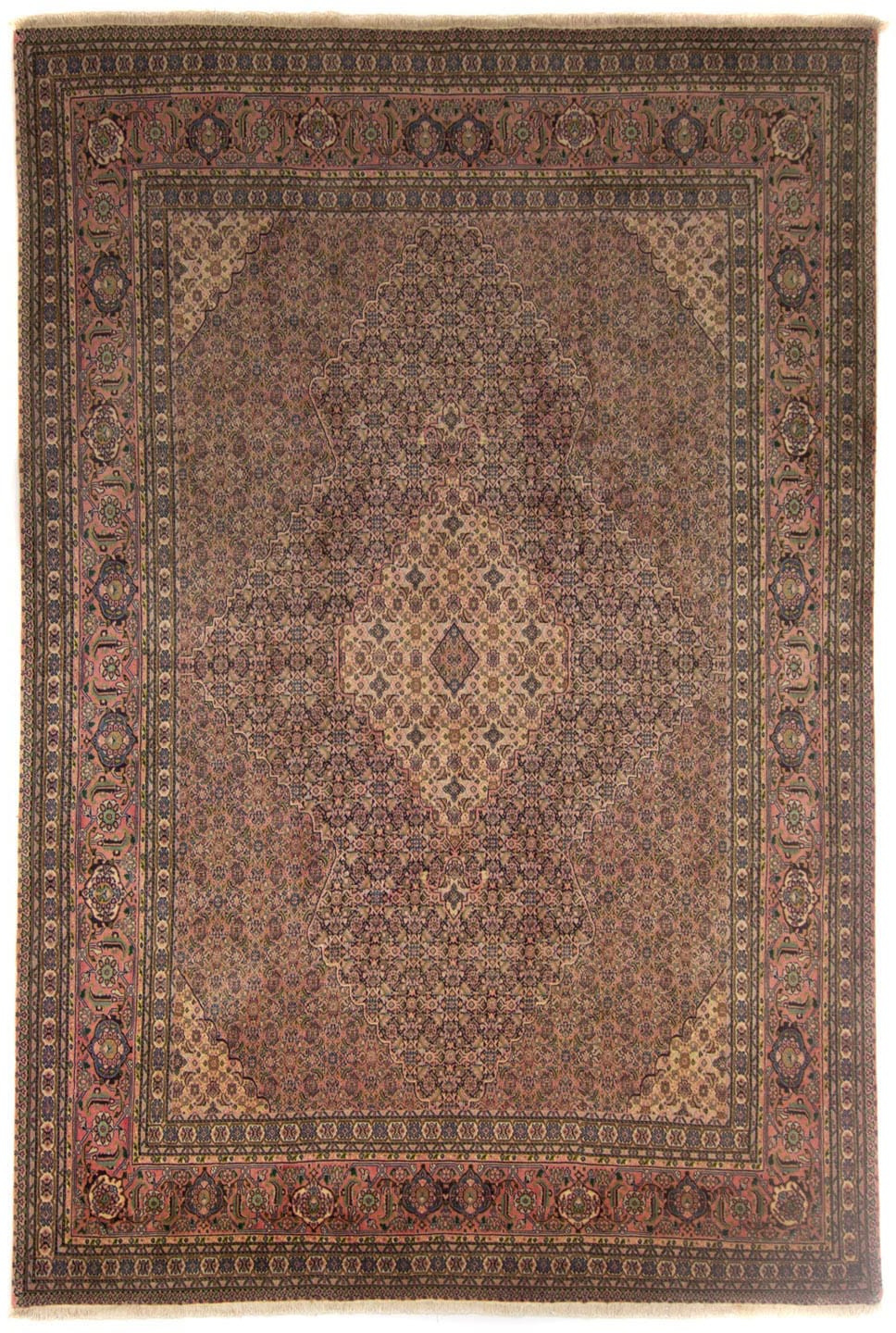 morgenland Wollteppich »Täbriz Medaillon Marrone chiaro 370 x 259 cm«, rech günstig online kaufen