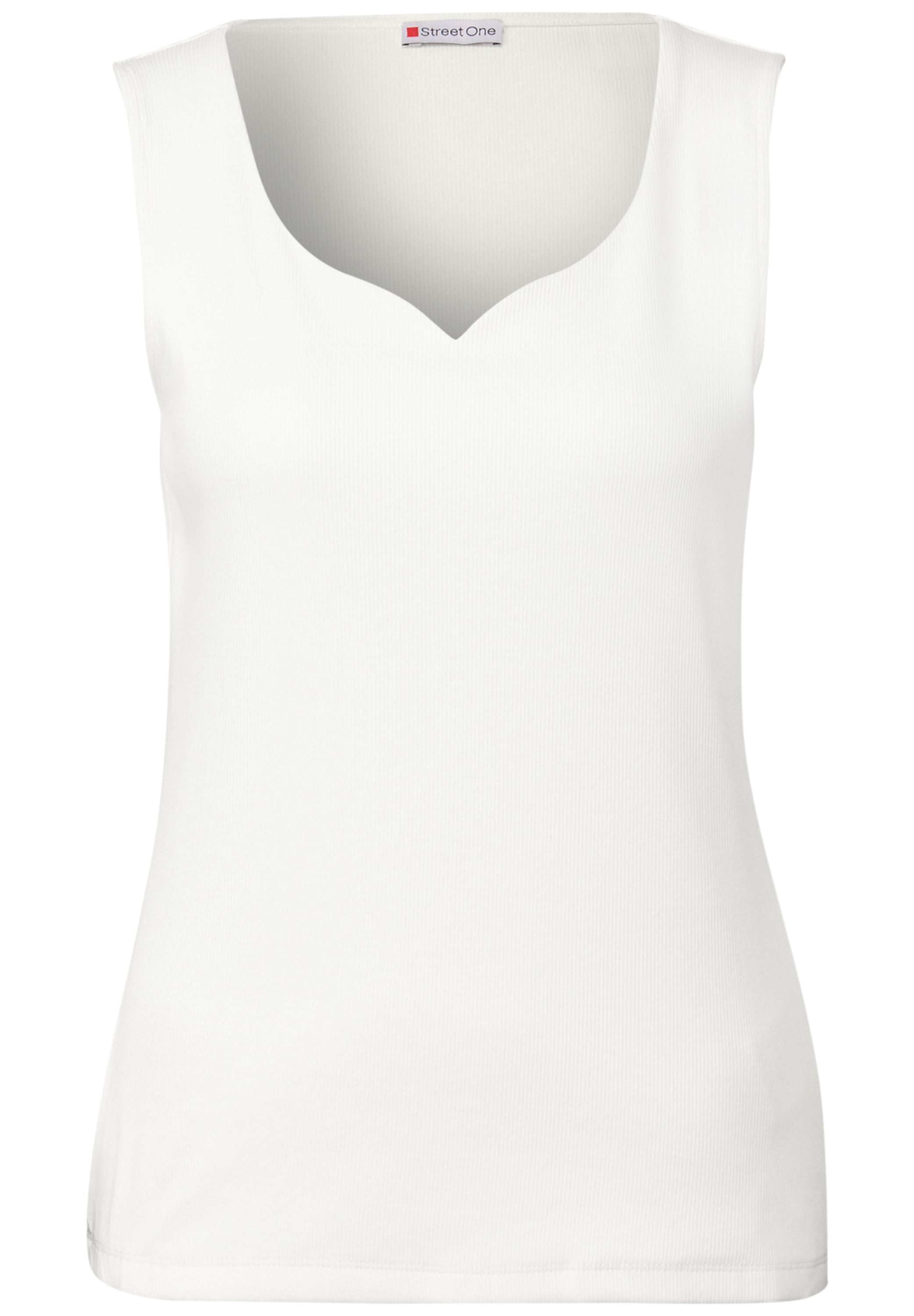 STREET ONE Shirttop »GANIA«, mit Herzausschnitt und Stretch