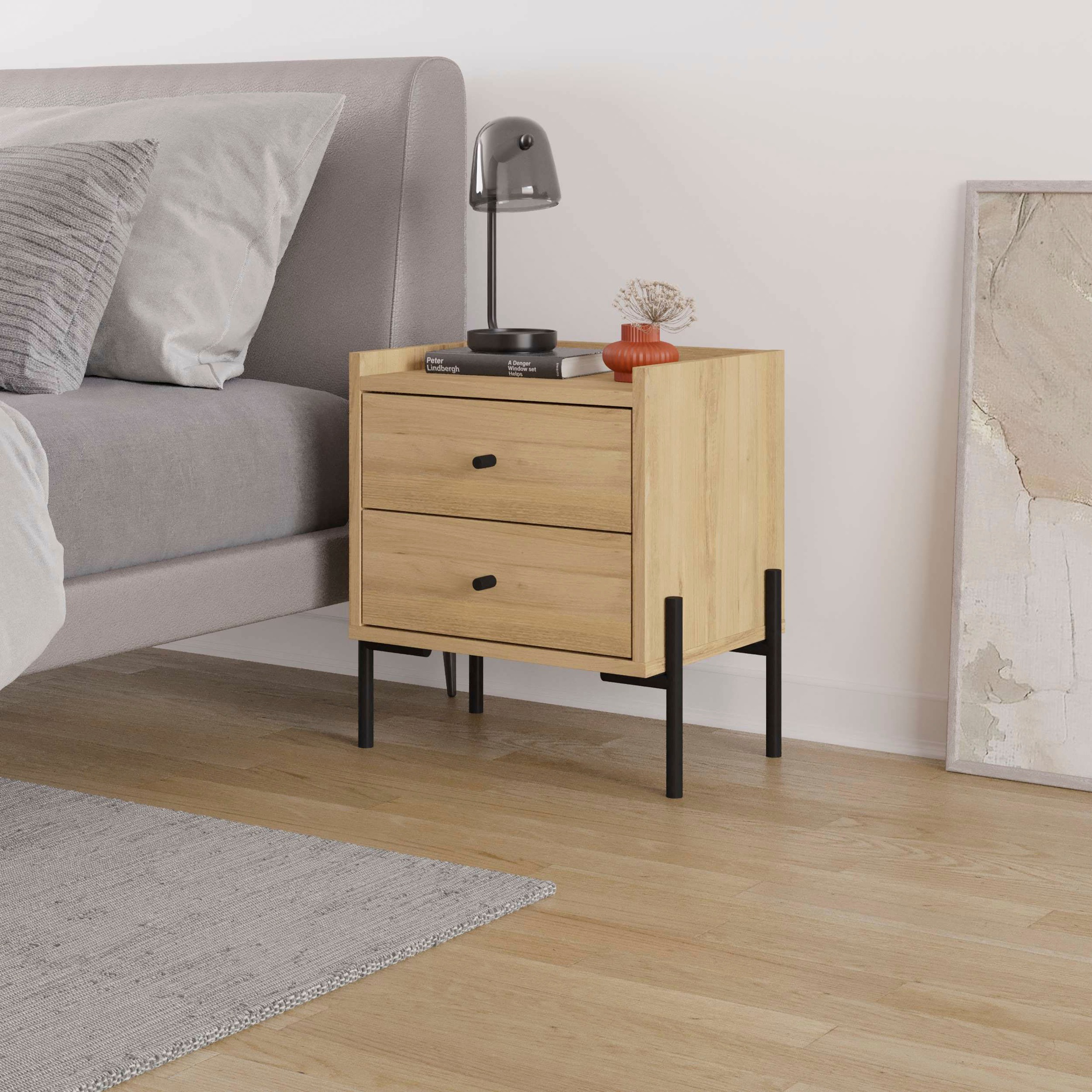 Decortie Nachttisch »MALTA NACHTTISCH«, (Packung, 1 St.), Leichte Montage, günstig online kaufen