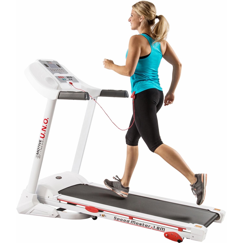 MOTIVE FITNESS by U.N.O. Laufband »Speed Master 1.8 M«, mit Höchstgeschwindigkeit 18 km/h und Multifunktions-LCD-Display