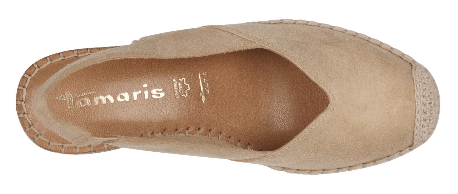 Tamaris Slingpumps, Keilabsatz, Plateau, Sandale, Sommerschuh, in schmaler Form