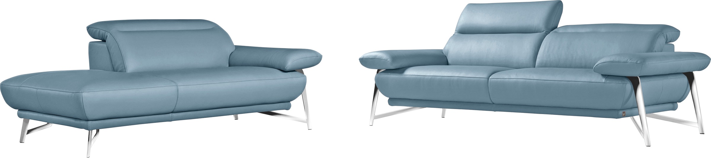 Egoitaliano Sofa »Anais, erstklassiger Sitzkomfort, Fußfarbe chrom«, Set, K günstig online kaufen