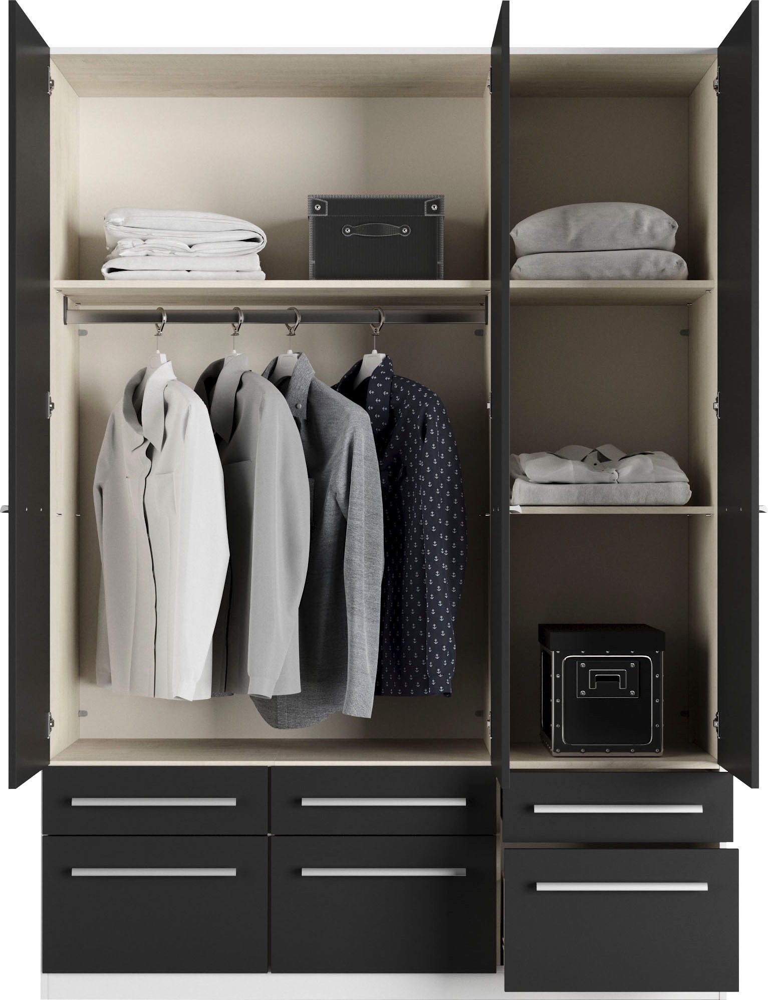 priess Kleiderschrank »Schrank Garderobe Wäscheschrank Barcelona in 5 Breit günstig online kaufen
