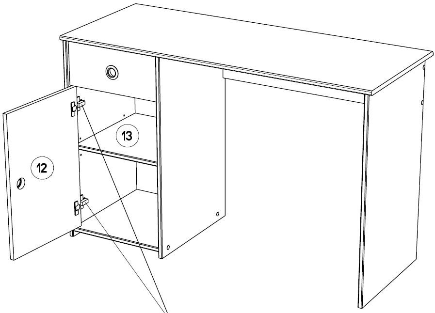 Parisot Jugendzimmer-Set »Smoozy«, (Set, 5 St., Stauraumbett, Nachttisch, Kleiderschrank, Schreibtisch und Kommode)