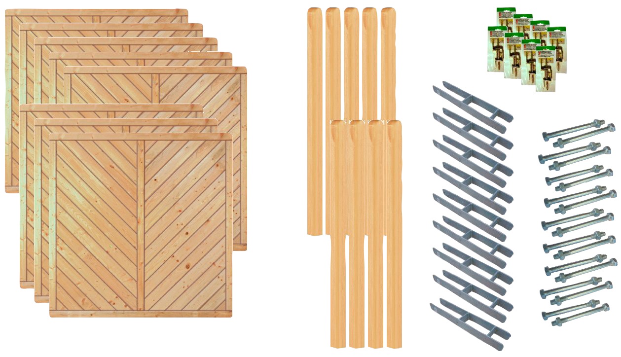 Tetzner & Jentzsch Dichtzaun »Chicago 6« 8 Elemente, LxH: 1521x180 cm günstig online kaufen