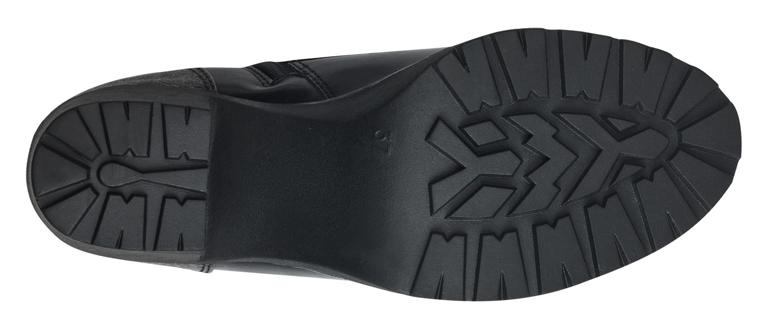 MARCO TOZZI Schnürstiefelette, Blockabsatz, Stiefelette, Schnürboots in veganer Verarbeitung