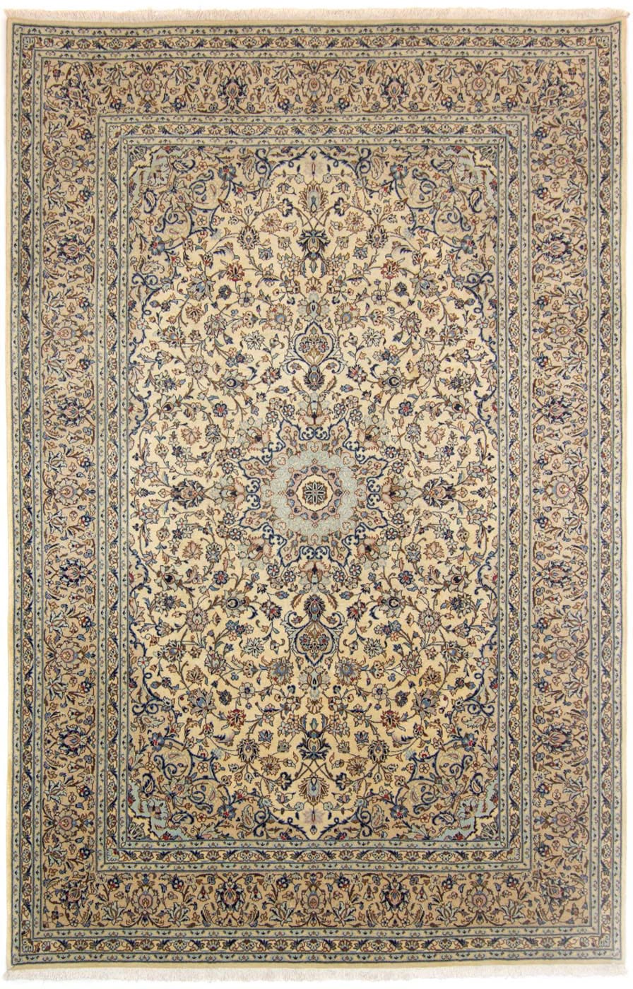 morgenland Wollteppich »Keshan Medaillon Beige chiaro 358 x 250 cm«, rechte günstig online kaufen
