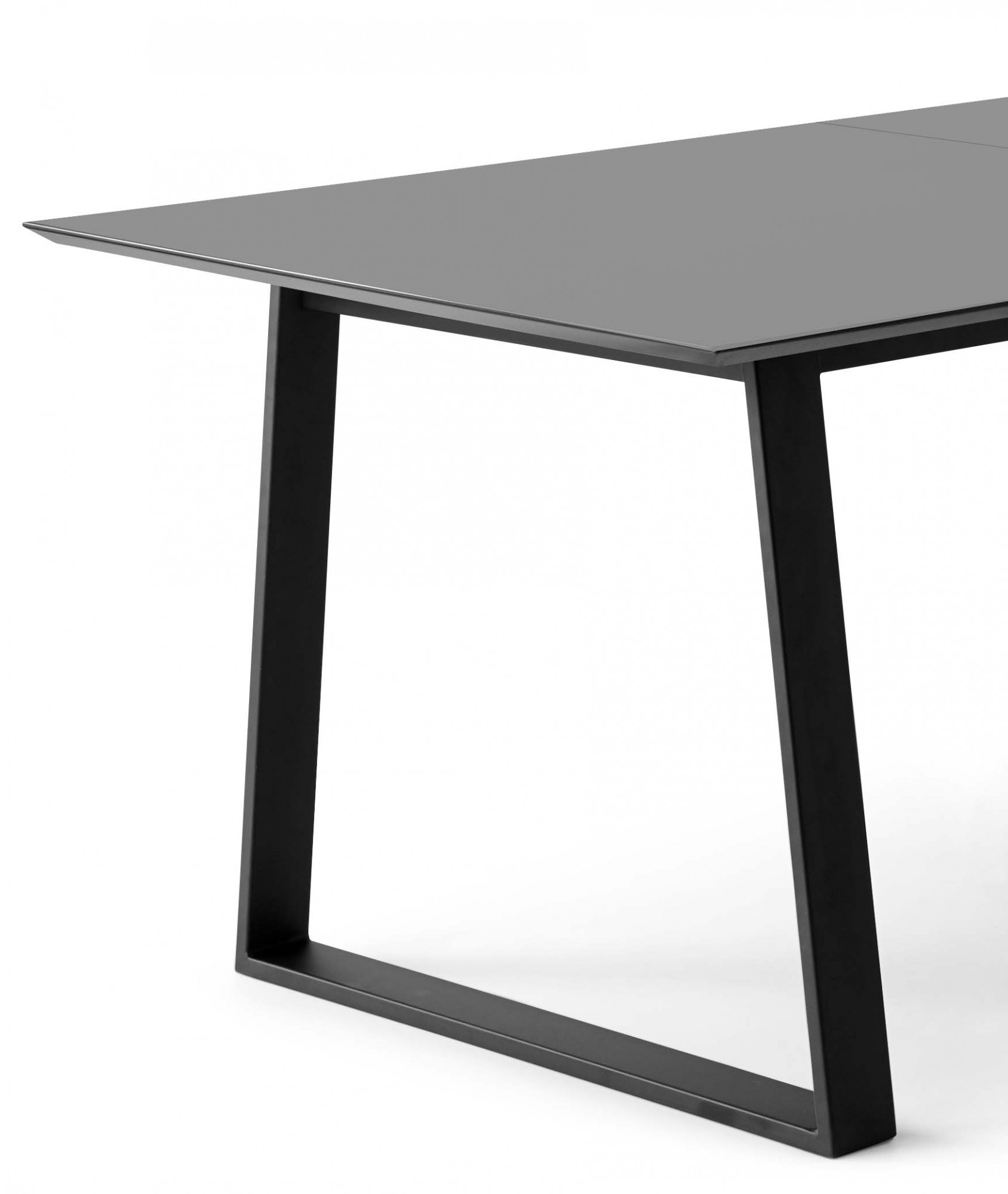 Hammel Furniture Esstisch »Meza Designtisch mit Auszugsfunktion und 2 Einlegeplatten«, (1 St.), rechteckige Tischplatte MDF, Trapez Metallgestell