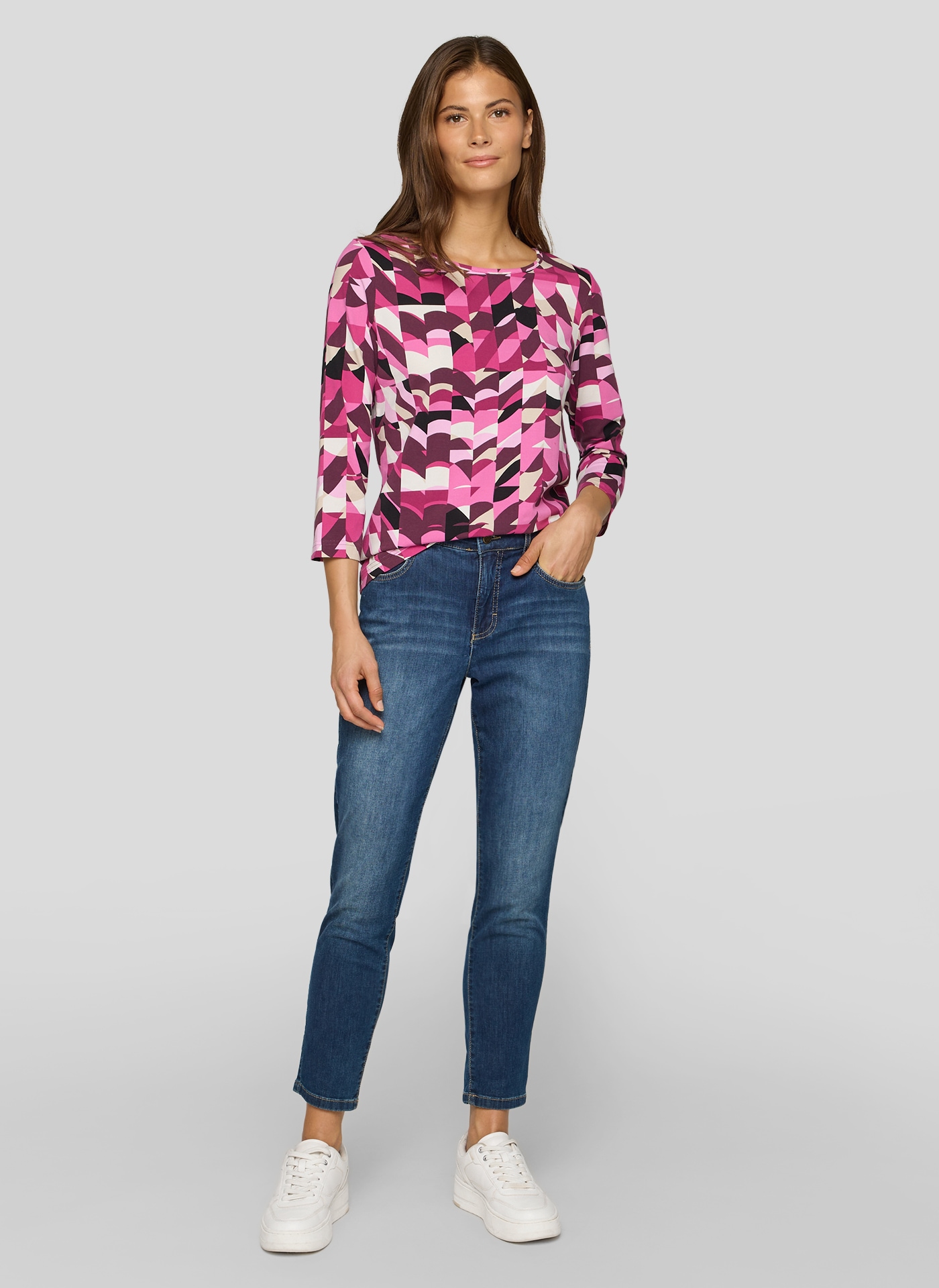 Rabe 3/4-Arm-Shirt Sommershirt mit grafischem Muster