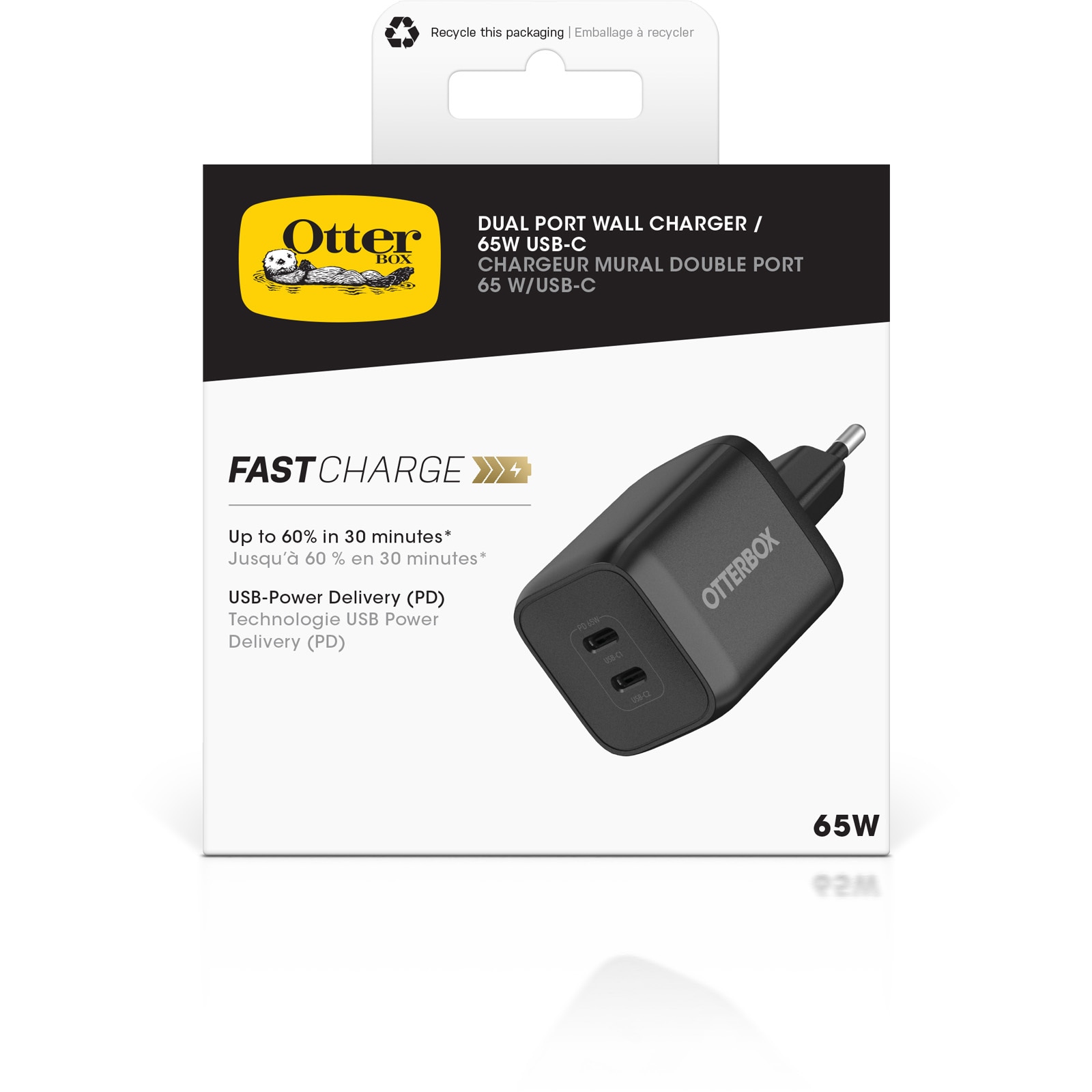 Otterbox USB-Ladegerät »Wall Charger 65W GaN 2x USB-C« USB-Power Delivery (PD)