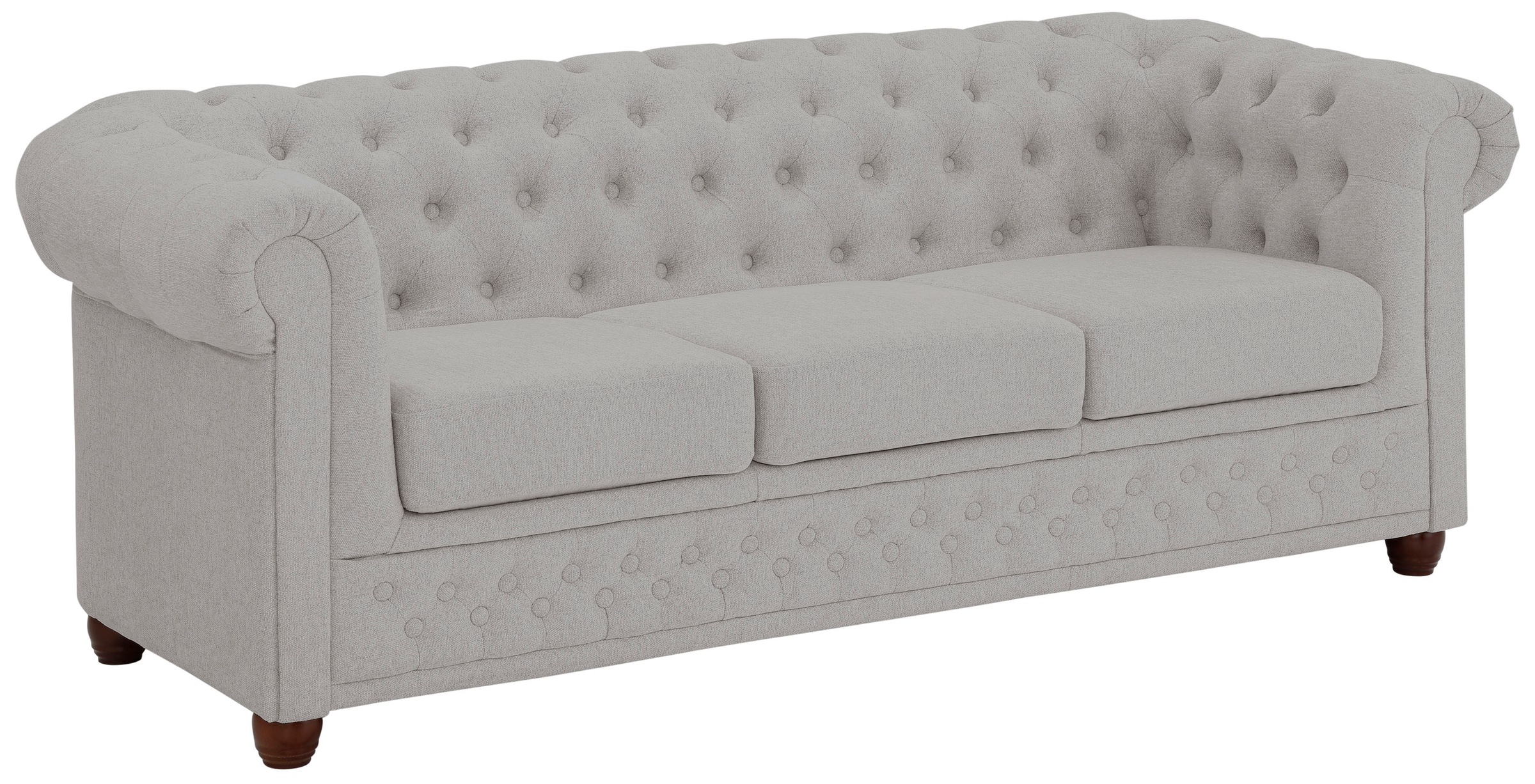 Home affaire Chesterfield-Sofa »New Castle«, mit hochwertiger Knopfheftung in Chesterfield-Design, B/T/H: 203/86/72