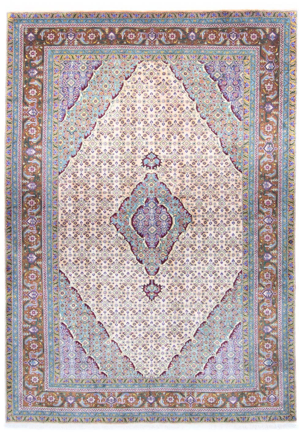 morgenland Wollteppich »Ardebil Medaillon Beige 297 x 200 cm«, rechteckig, günstig online kaufen