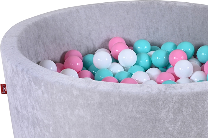 Knorrtoys® Bällebad »Soft, Grey«, mit 300 Bällen rose/creme/lightBlue; Made in Germany