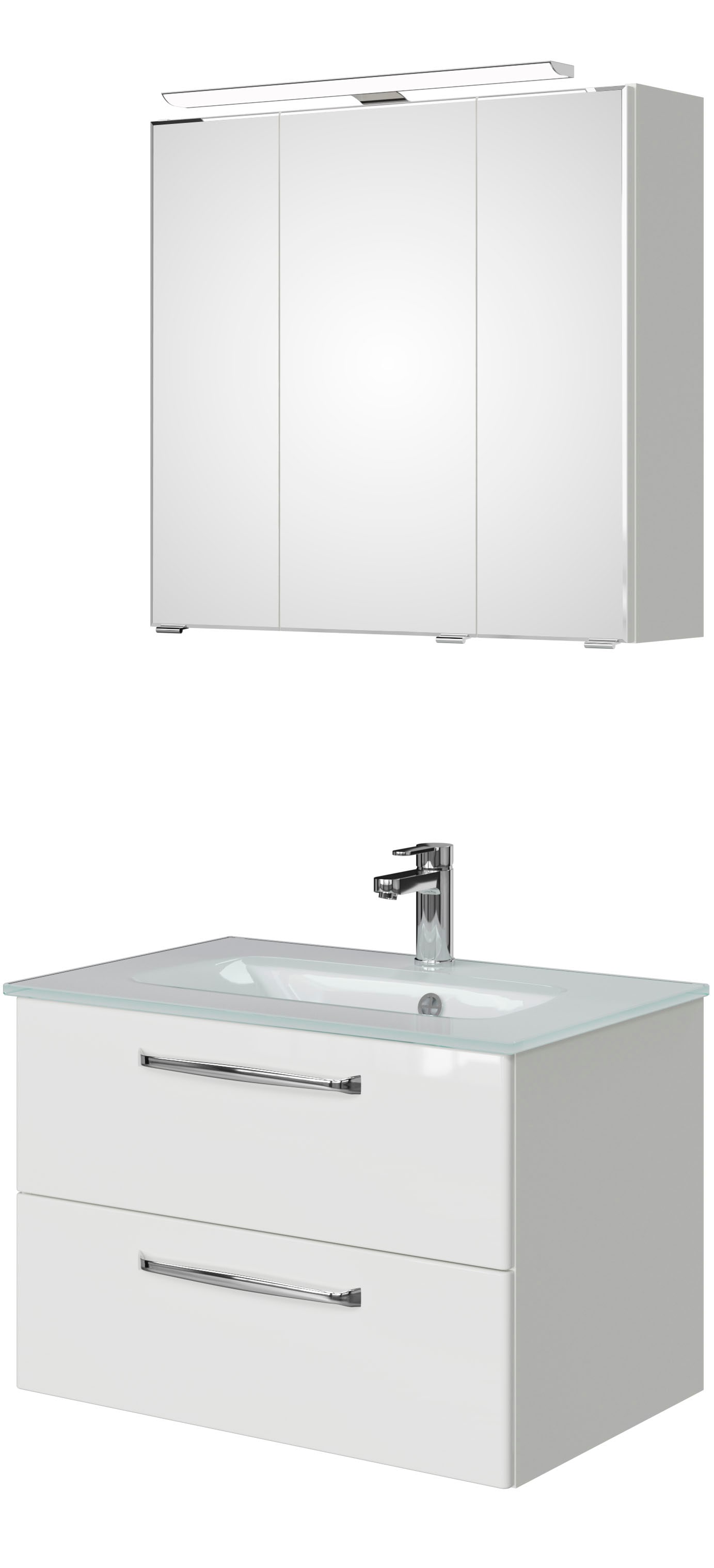Saphir Badmöbel-Set »Trentino 2-teilig Glas-Waschtisch, Spiegelschrank mit günstig online kaufen