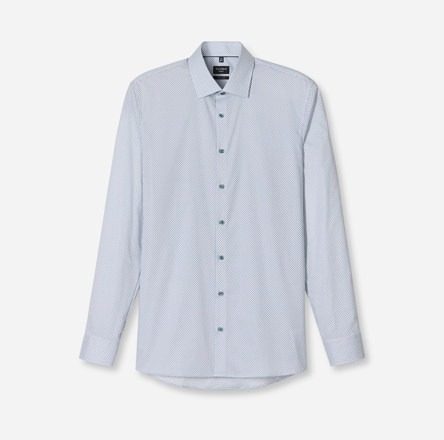 OLYMP Langarmhemd »No 6 six« super slim, New York Kentkragen, gemustert, Businesshemd