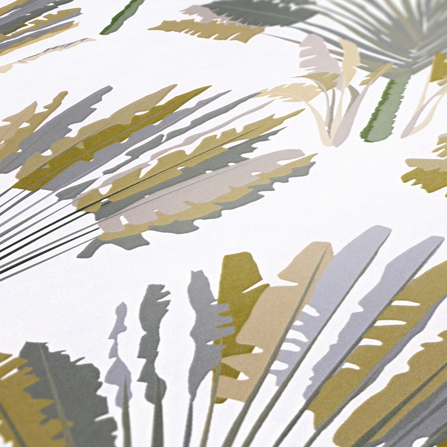 Architects Paper Vliestapete »Jungle Chic«, floral-botanisch-tropisch, Palmentapete Tapete Dschungel Federn Tapeten Wohnzimmer Schlafzimmer