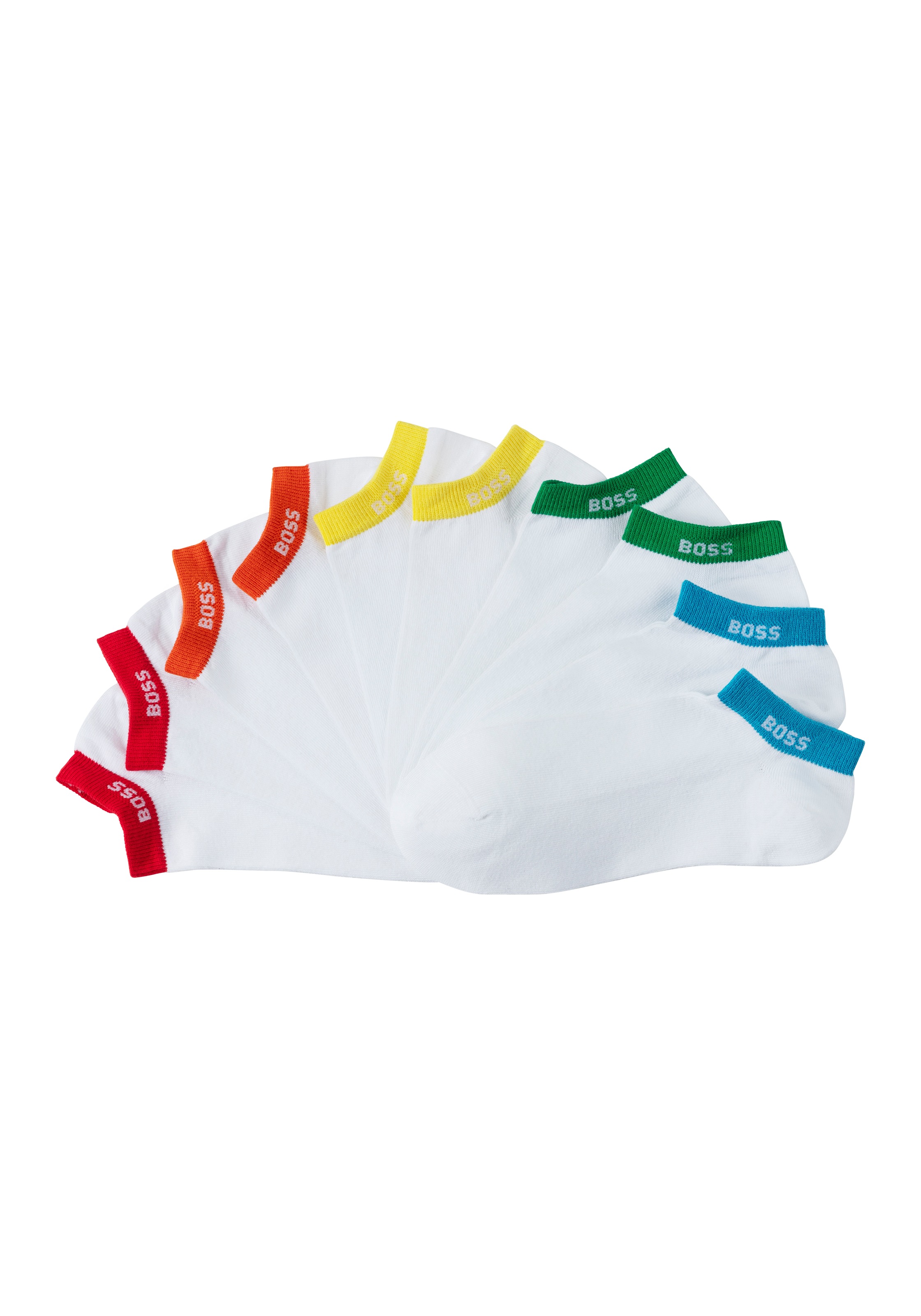 BOSS Socken »5P AS Rainbow CC«, (Packung, 5 Paar), mit Markenlogo