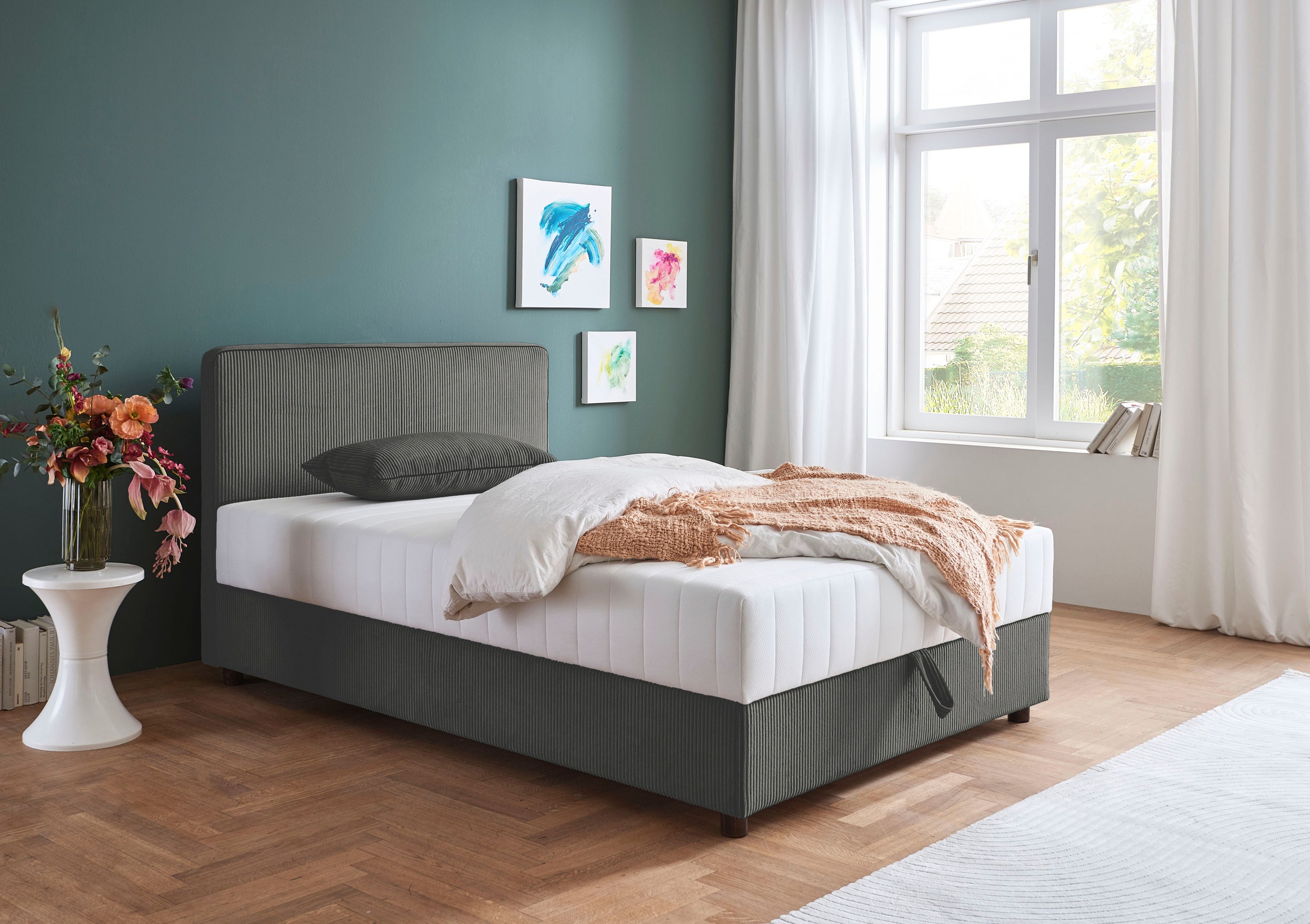 ATLANTIC home collection Bett "Corinna" Boxbett inkl. Stauraum, Cord, erhäl günstig online kaufen