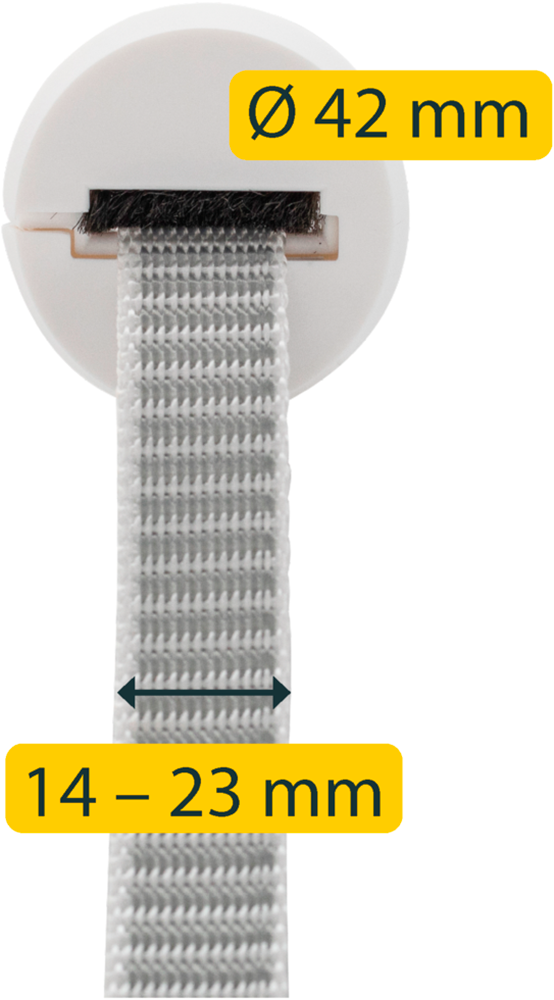 SCHELLENBERG Rollladen-Gurtführung »Duo für das Rollladensystem Mini und Maxi«, mit einer Rollladengurtbandbreite von 14-23 mm geeignet, rund