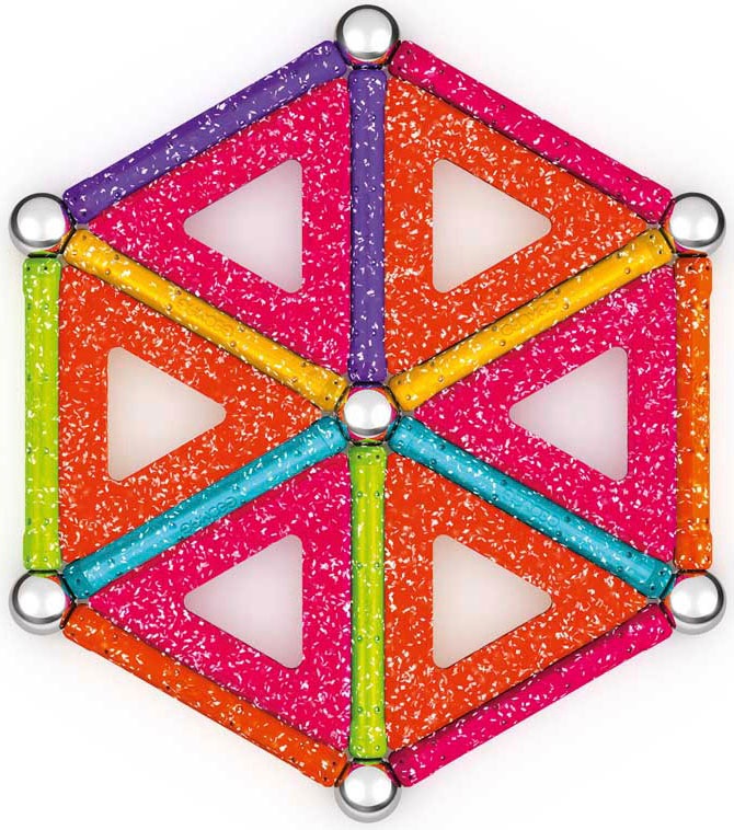 Geomag™ Magnetspielbausteine »GEOMAG™ Glitter Panels, Recycled«, (35 St.), aus recyceltem Material; Made in Europe