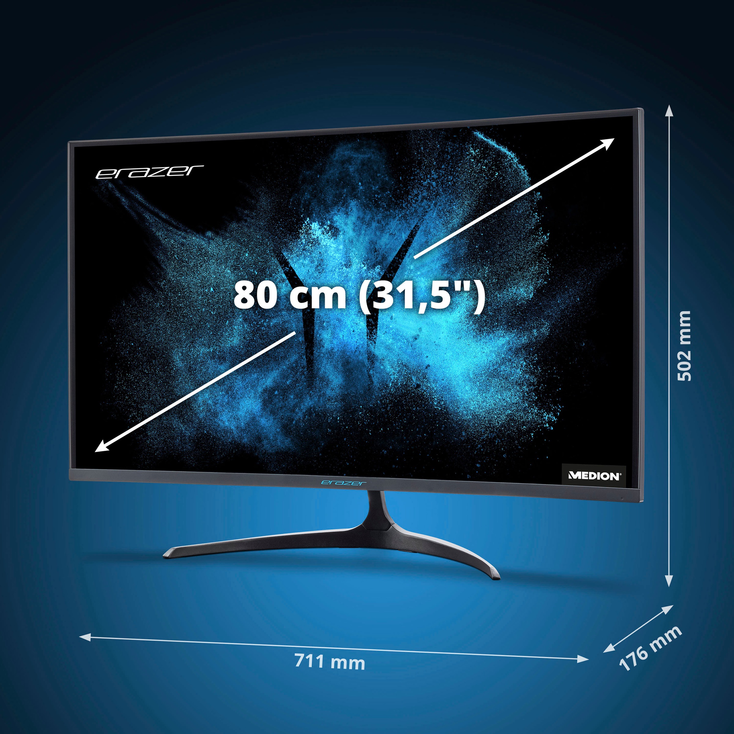 Medion® Gaming-Monitor »Erazer X53275«, 80 cm/31,5 Zoll, 2560 x 1440 px, QHD, 1 ms Reaktionszeit, 144 Hz