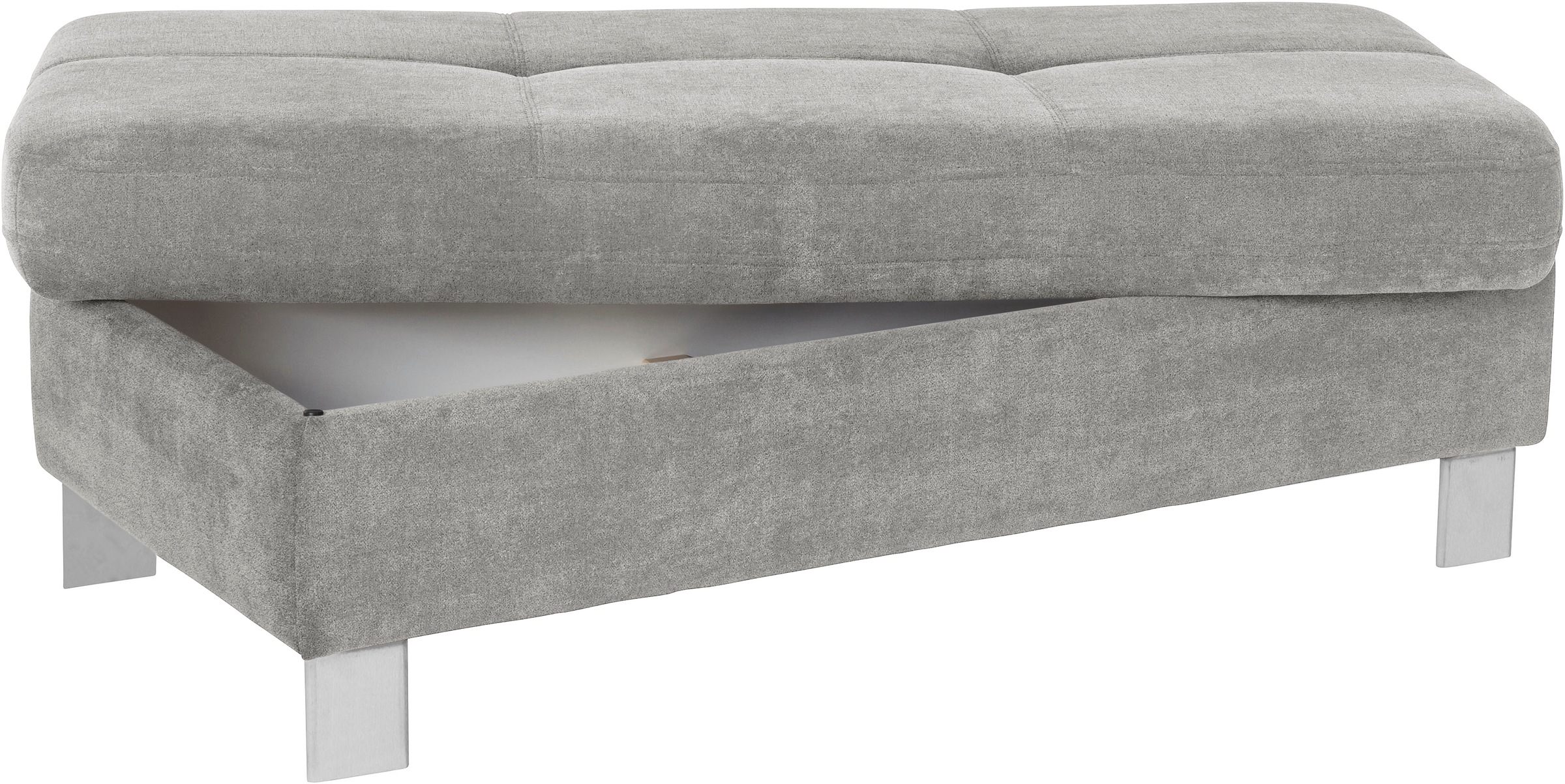 exxpo - sofa fashion Hocker »Fiji Bankhocker mit Staufach unter der Sitzfläche«, elegant modern mit toller Detailverarbeitung