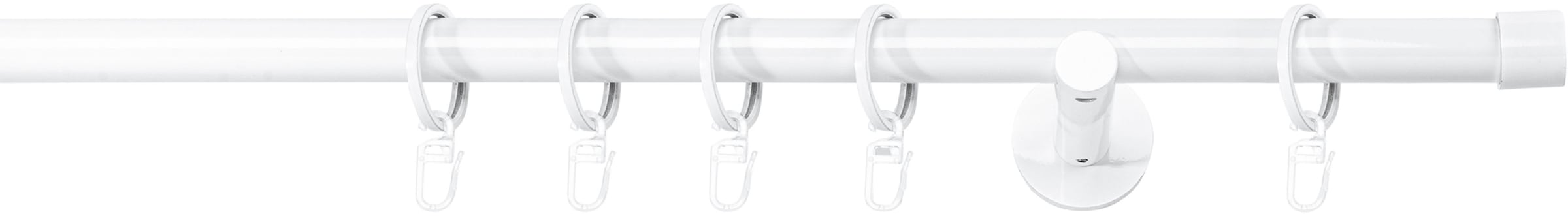 mydeco Gardinenstange »20mm Cap Wandträger 12 cm«, 1 läufig-läufig, Fixmaß