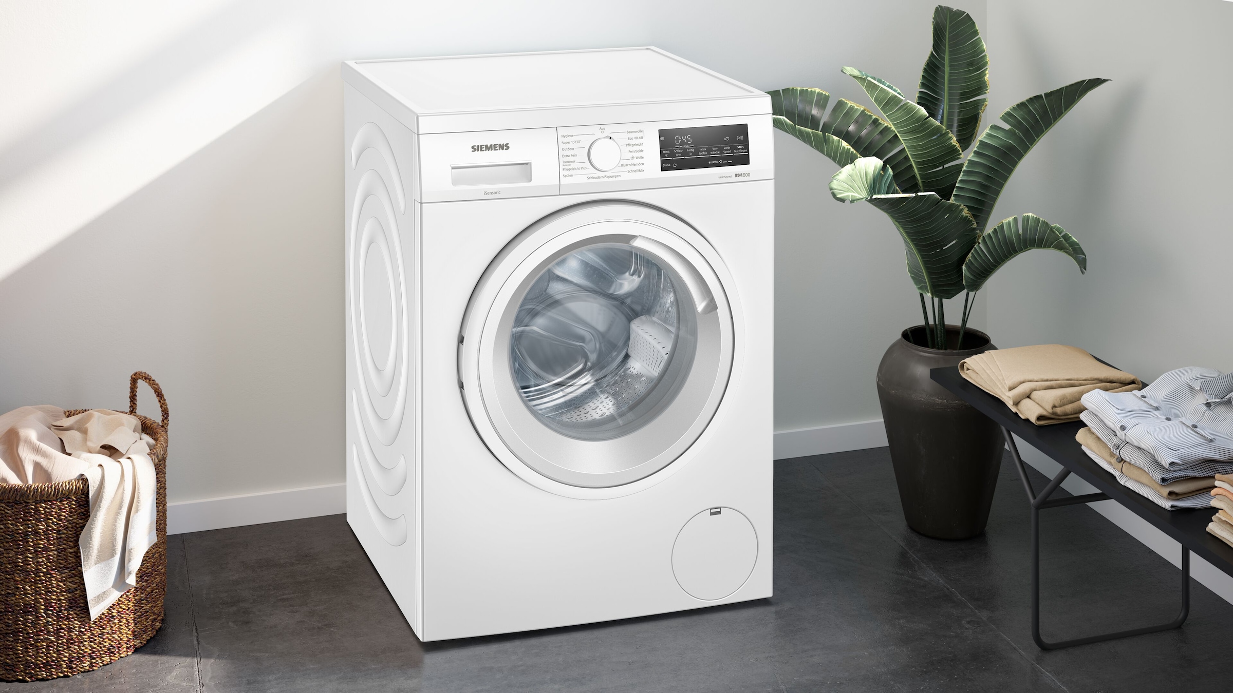 SIEMENS Waschmaschine iQ500 »WU14UT28«, 8 kg, 1400 U/min, unterbaufähig