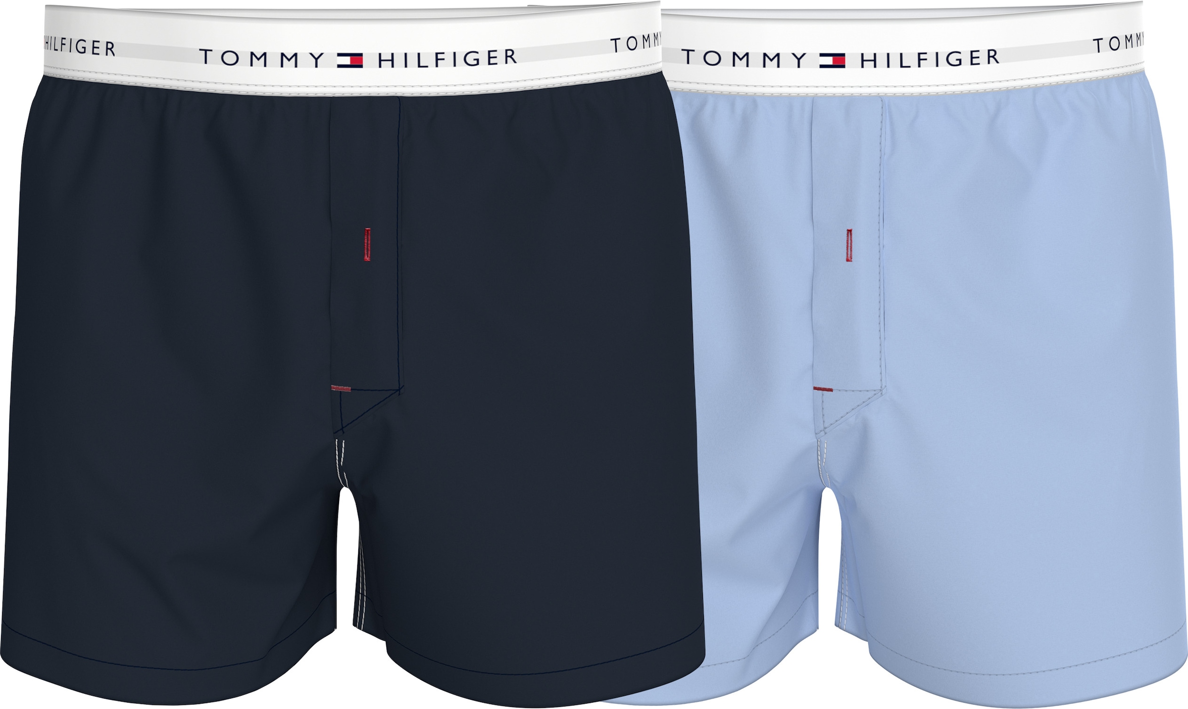 Tommy Hilfiger Underwear Webboxer »2P WOVEN BOXER«, (Packung, 2 St., 2er), mit Logobund