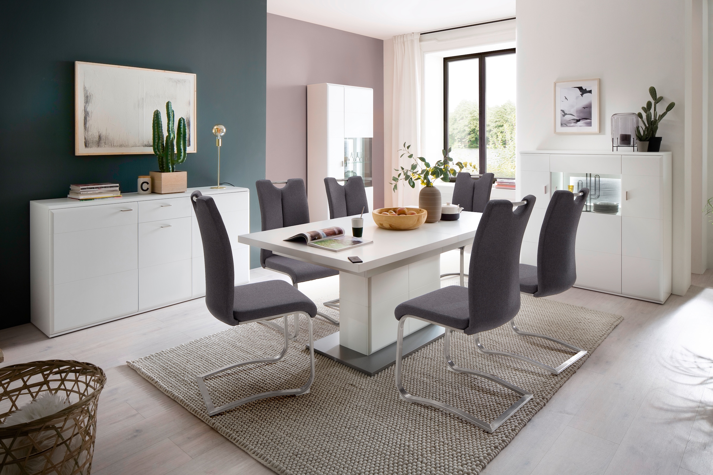 MCA furniture Freischwinger »Artos XL«, (Set), 2 St., 2-er Set, Stuhl mit Griffloch, belastbarkeit bis 140 kg