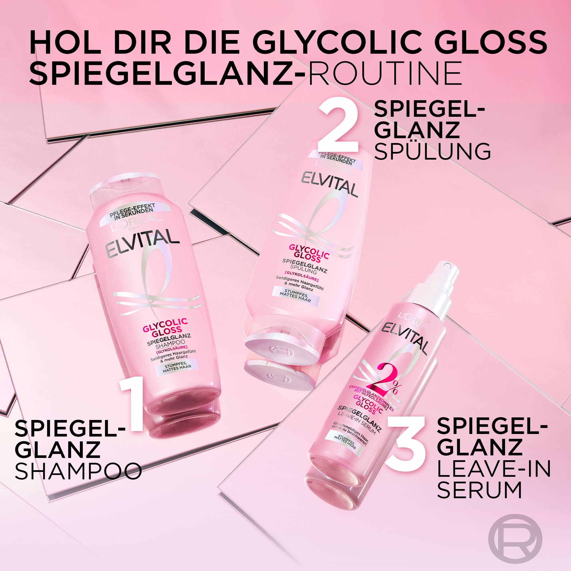 L'ORÉAL PARIS Haarspülung »L'Oréal Paris Elvital Glycolic Gloss Spülung 6er Packung«