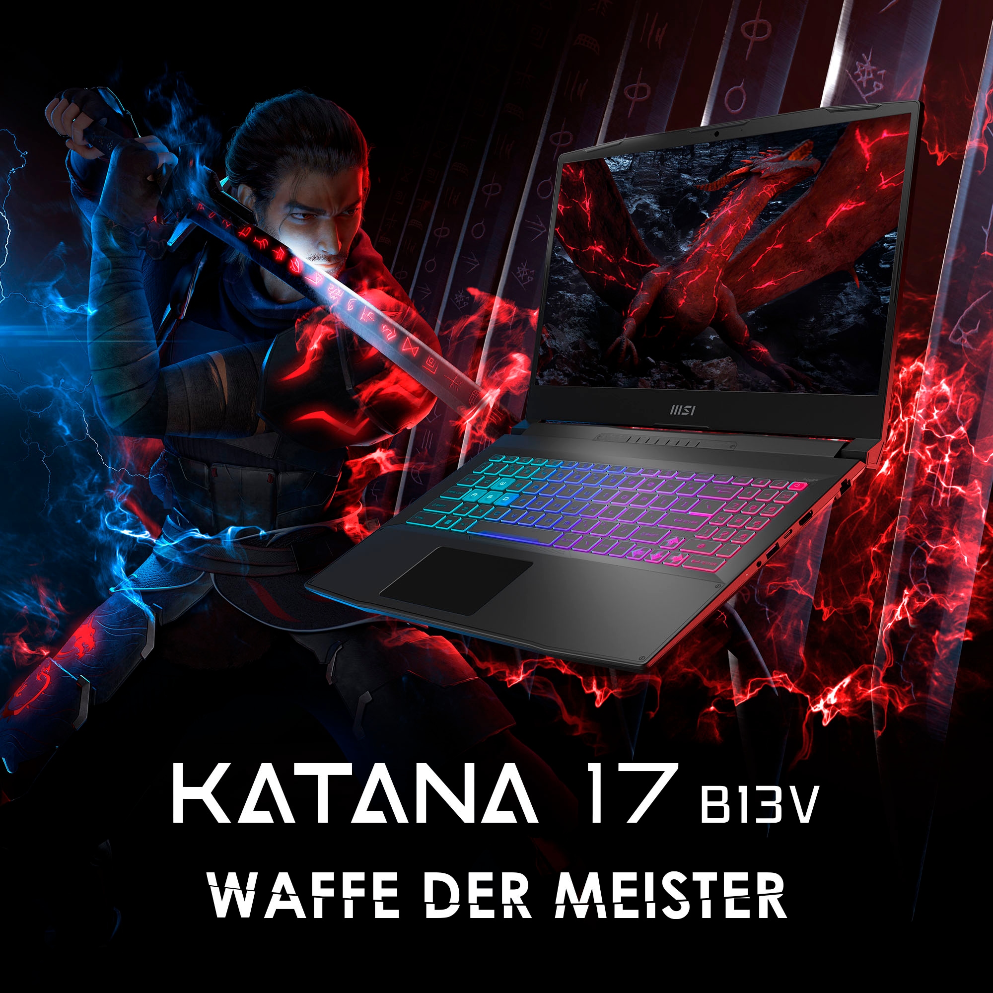 MSI Gaming-Notebook »Katana 17 B13VEK-1298«, 43,9 cm, / 17,3 Zoll, Intel, Core i5, GeForce RTX 4050, 1000 GB SSD