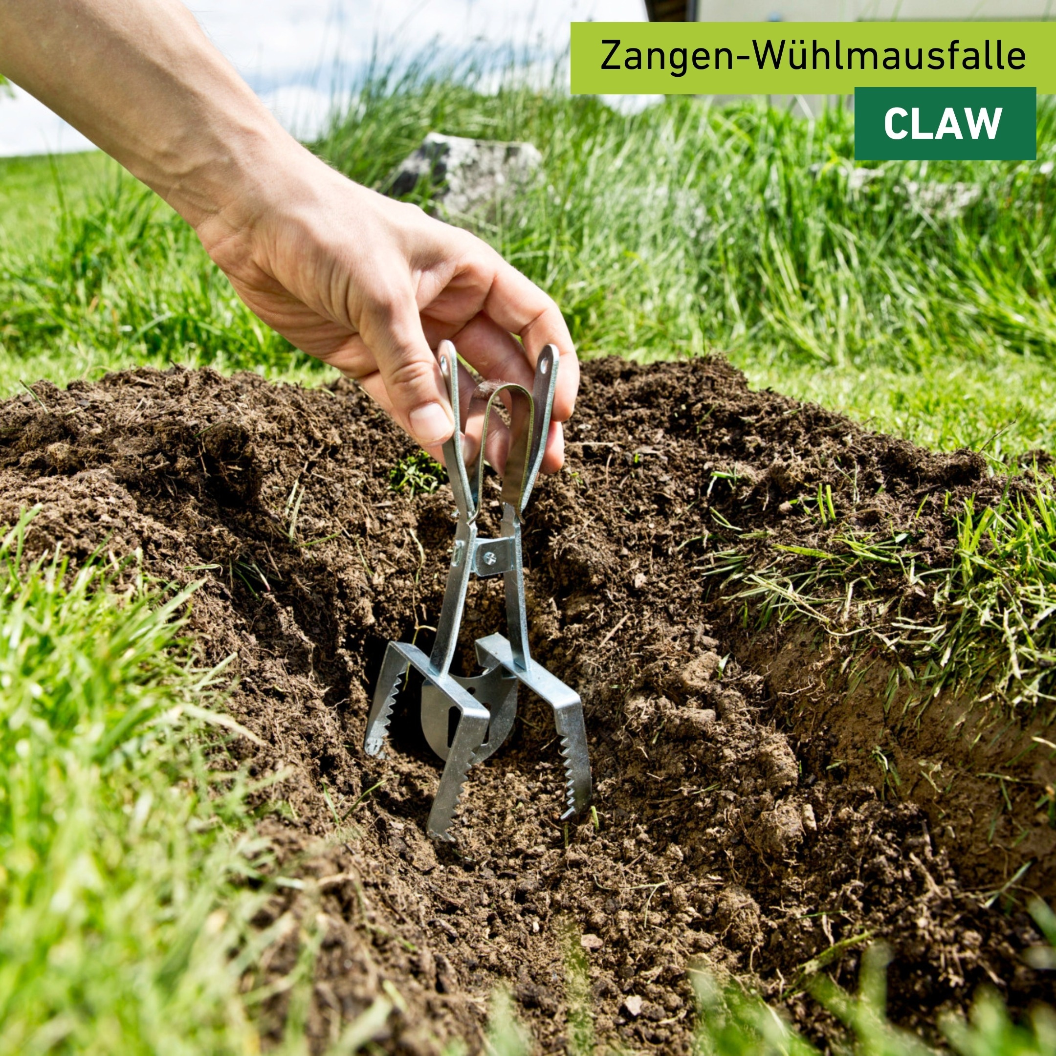 Windhager Schlagfalle »für Wühlmausgänge, Zangen-Wühlmausfalle« Schnappfalle wiederverwendbar, verzinkt, silber