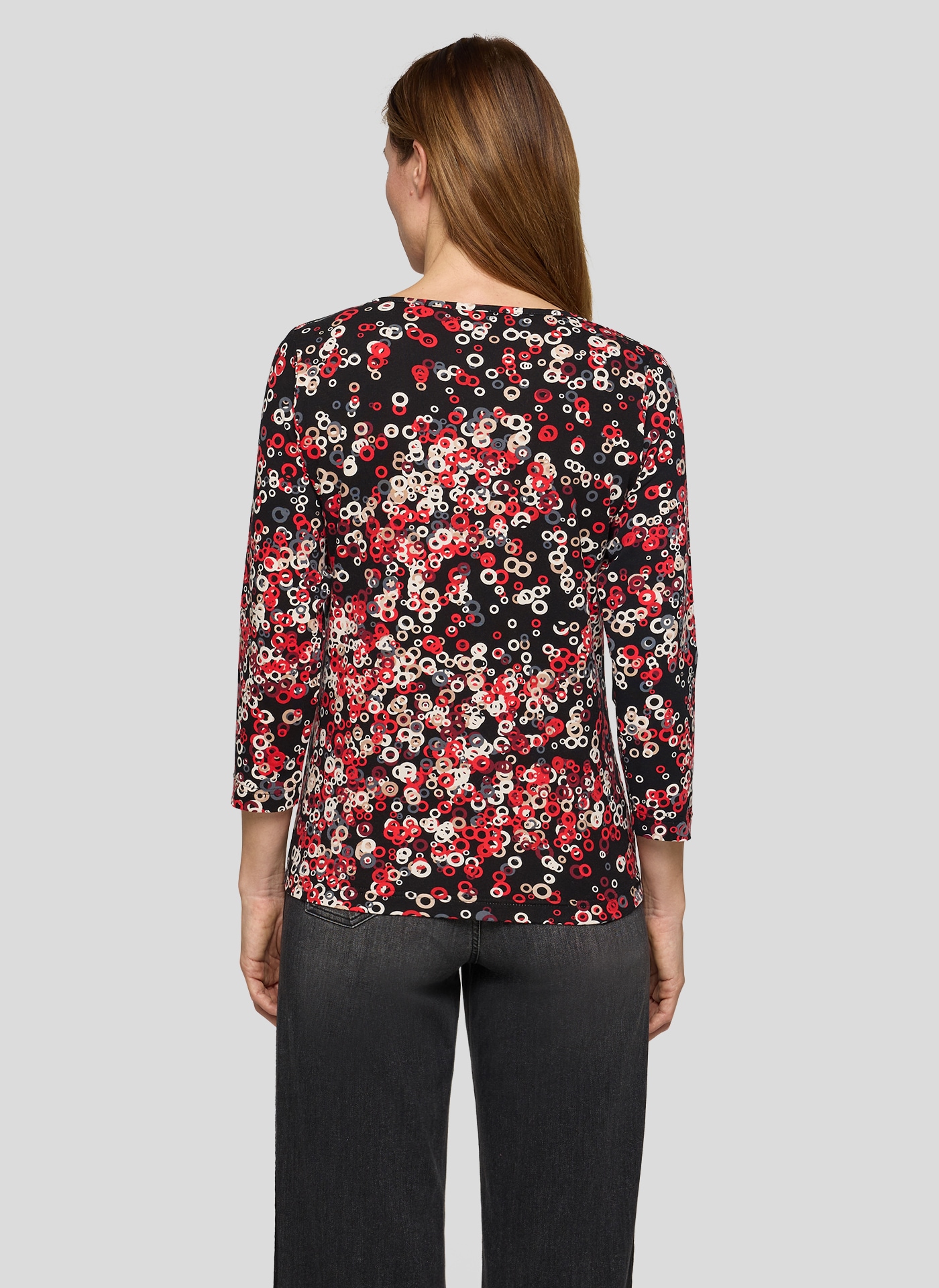 Rabe 3/4-Arm-Shirt mit Rundhals, gemustert