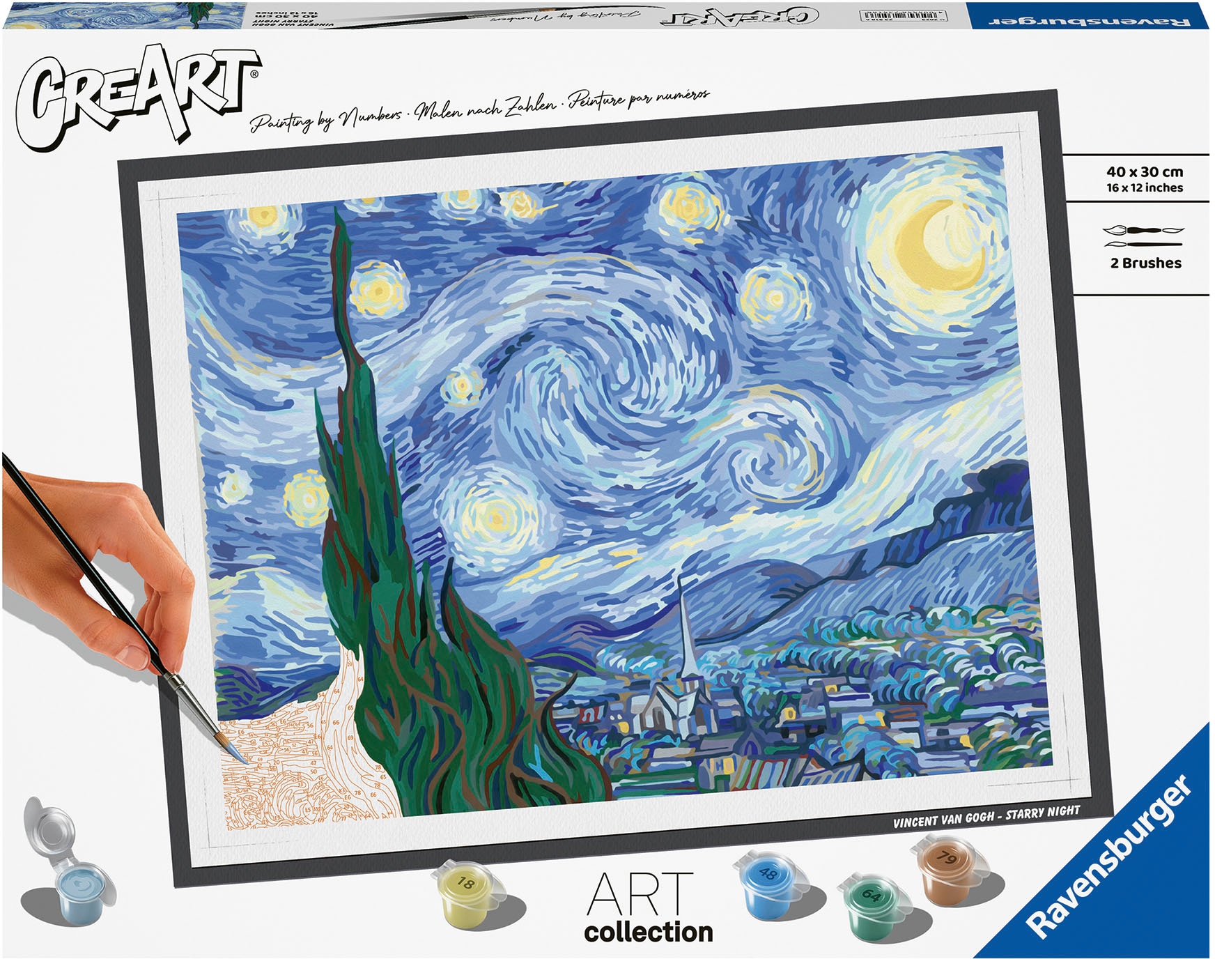 Ravensburger Malen nach Zahlen »CreArt, ART Collection, Starry Night (Van Gogh)«, Made in Europe