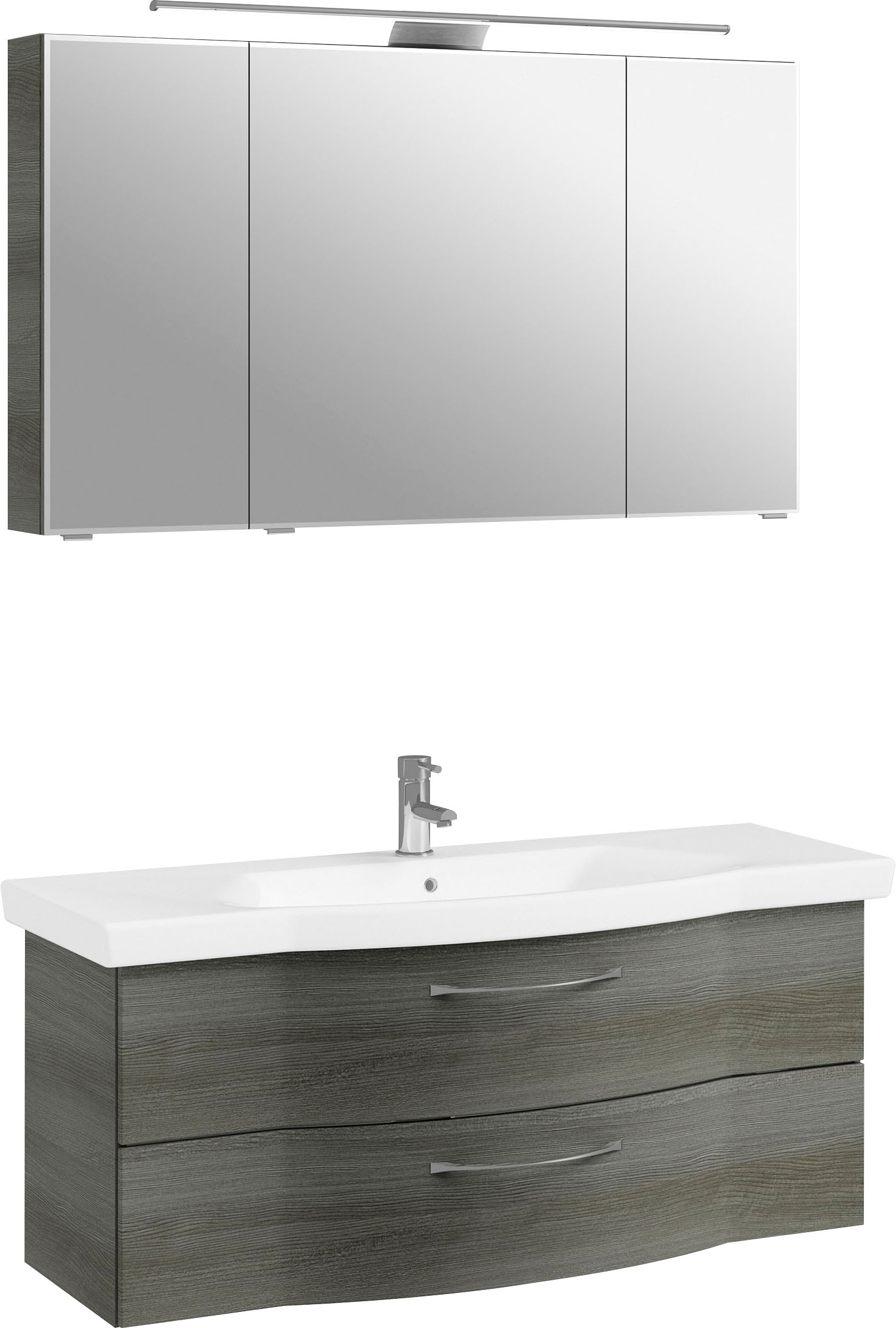 Saphir Badmöbel-Set »6005 Sprint Keramik-Waschtisch mit LED-Spiegelschrank, günstig online kaufen