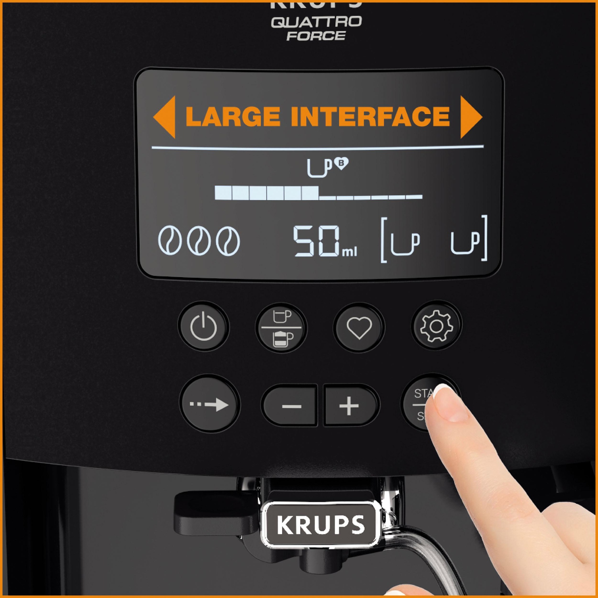 4. Bild von Krups Kaffeevollautomat »EA819E Arabica Latte«, Wassertankkapazität: 1,7 Liter, Pumpendruck: 15 Bar, LCD-Display