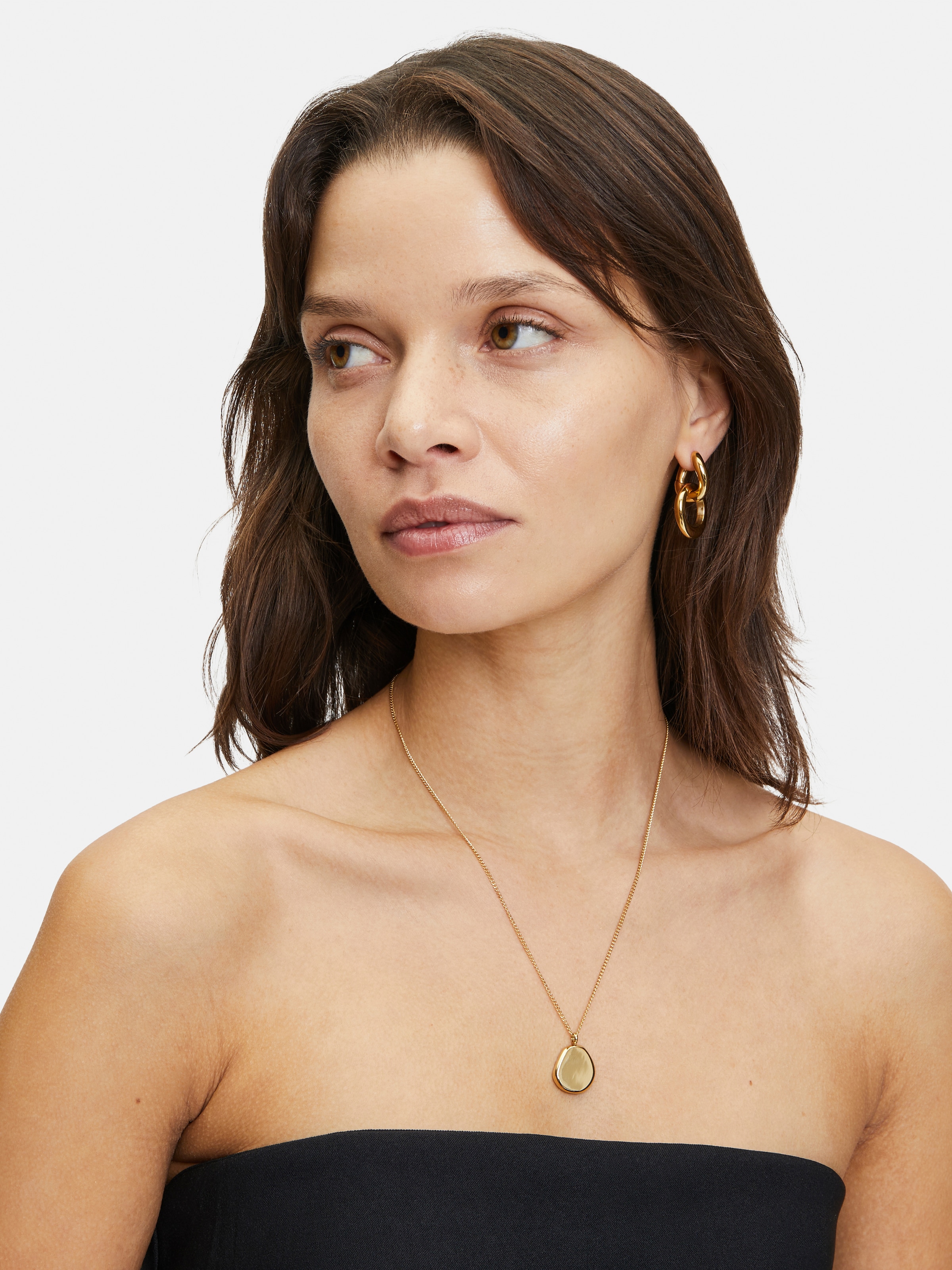 Liebeskind Berlin Paar Creolen »Schmuck Geschenk Edelstahl Ohrringe The Organic«, Einhänger abnehmbar