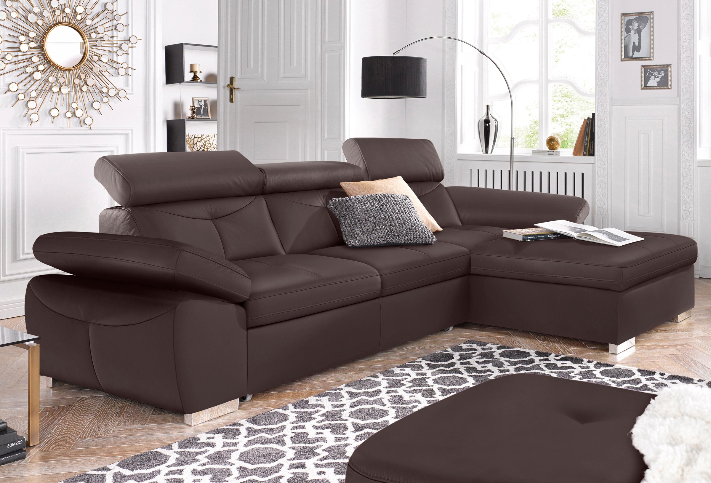 exxpo - sofa fashion Ecksofa »Spring, super bequem, mit Armteil- und Kopfte günstig online kaufen