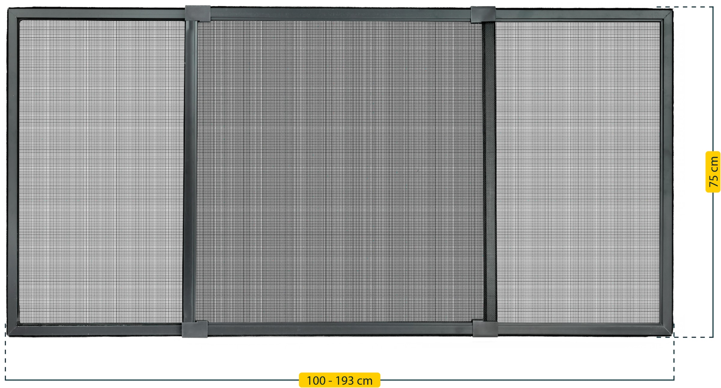 SCHELLENBERG Insektenschutz-Fensterrahmen »ausziehbares Fliegengitter Schiebefenster mit Rahmen«, 50 x 75 - 142 cm oder 75 x 100 -193 cm, weiß und anthrazit
