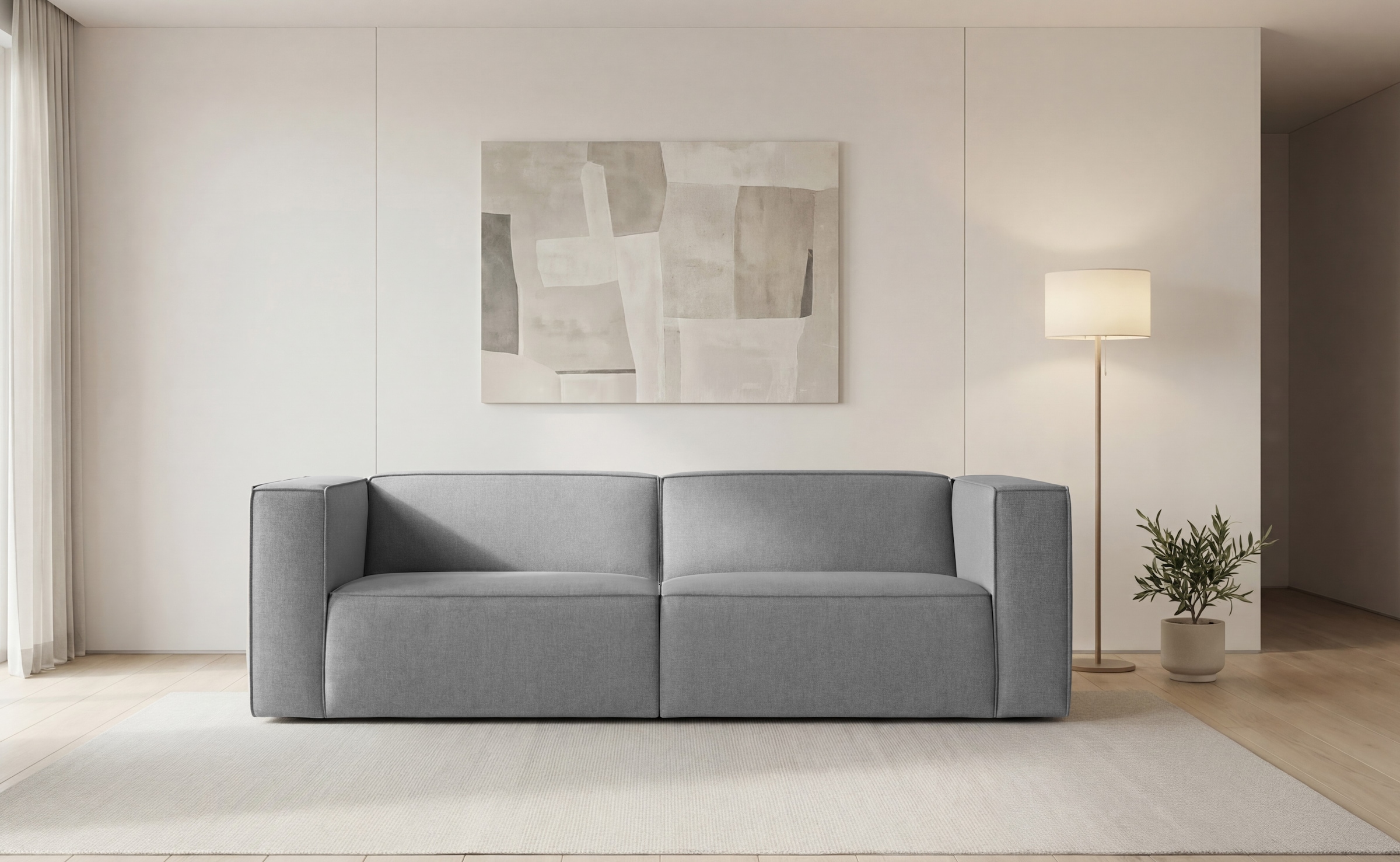 OTTO home 3-Sitzer »Dalby« extra tiefe Sitzfläche, mit Kedernaht, angenehmer Sitzkomfort