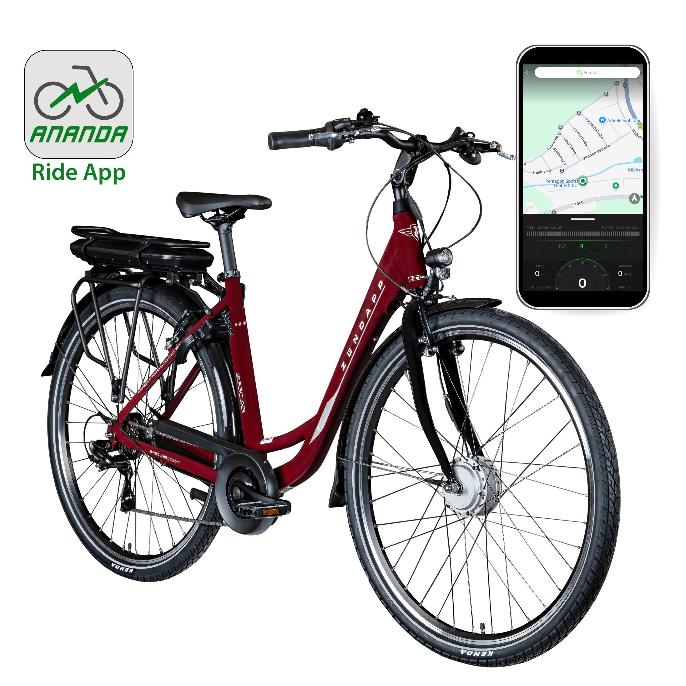 Zündapp »Z503« 7 Gang Shimano Tourney Schaltwerk Kettenschaltung Frontmotor 240 W Pedelec, Elektrofahrrad für Damen und Herren