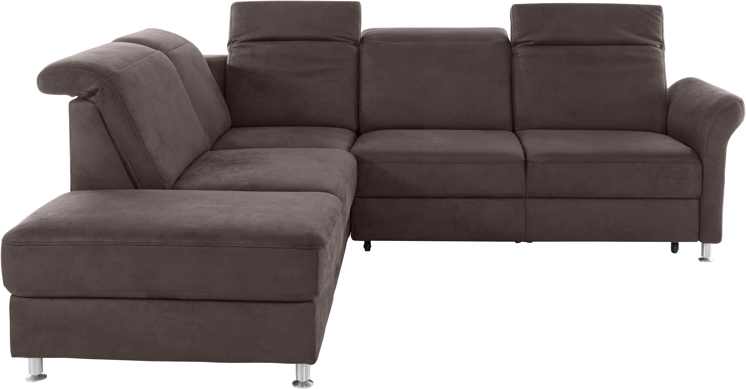 sit&more Ecksofa »Darwin L-Form«, inklusive Federkern, wahlweise mit Kopfteilverstellung, Bettfunktion