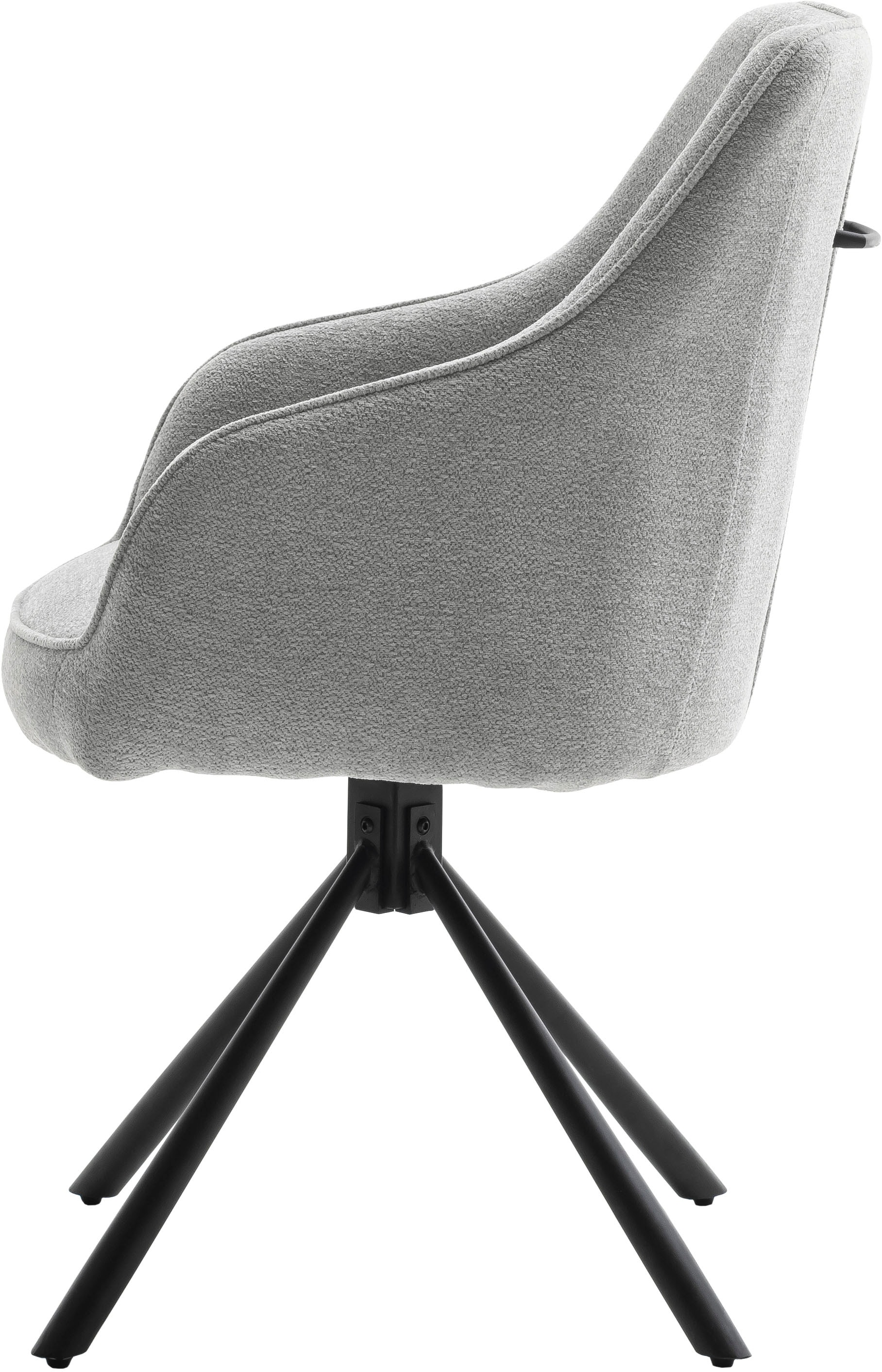 MCA furniture Esszimmerstuhl »KASAMA«, Strukturstoff, (2er-Set), 180° drehbar, Belastbarkeit120 kg, Sitzhöhe ca. 51 cm